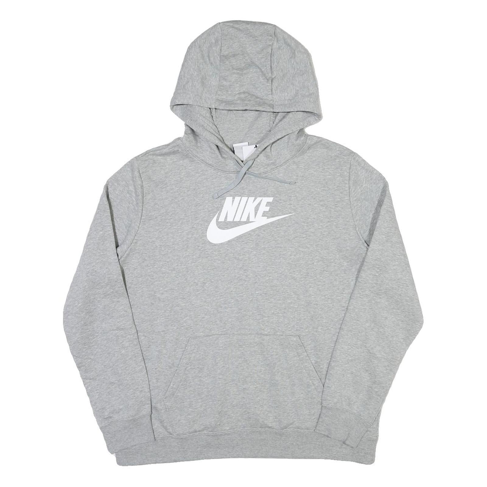 NIKE Womens Grey Hoodie XL Cotton Blend Pullover Casual Sportswear Refurbished - N/A refurbished available on Cerqular