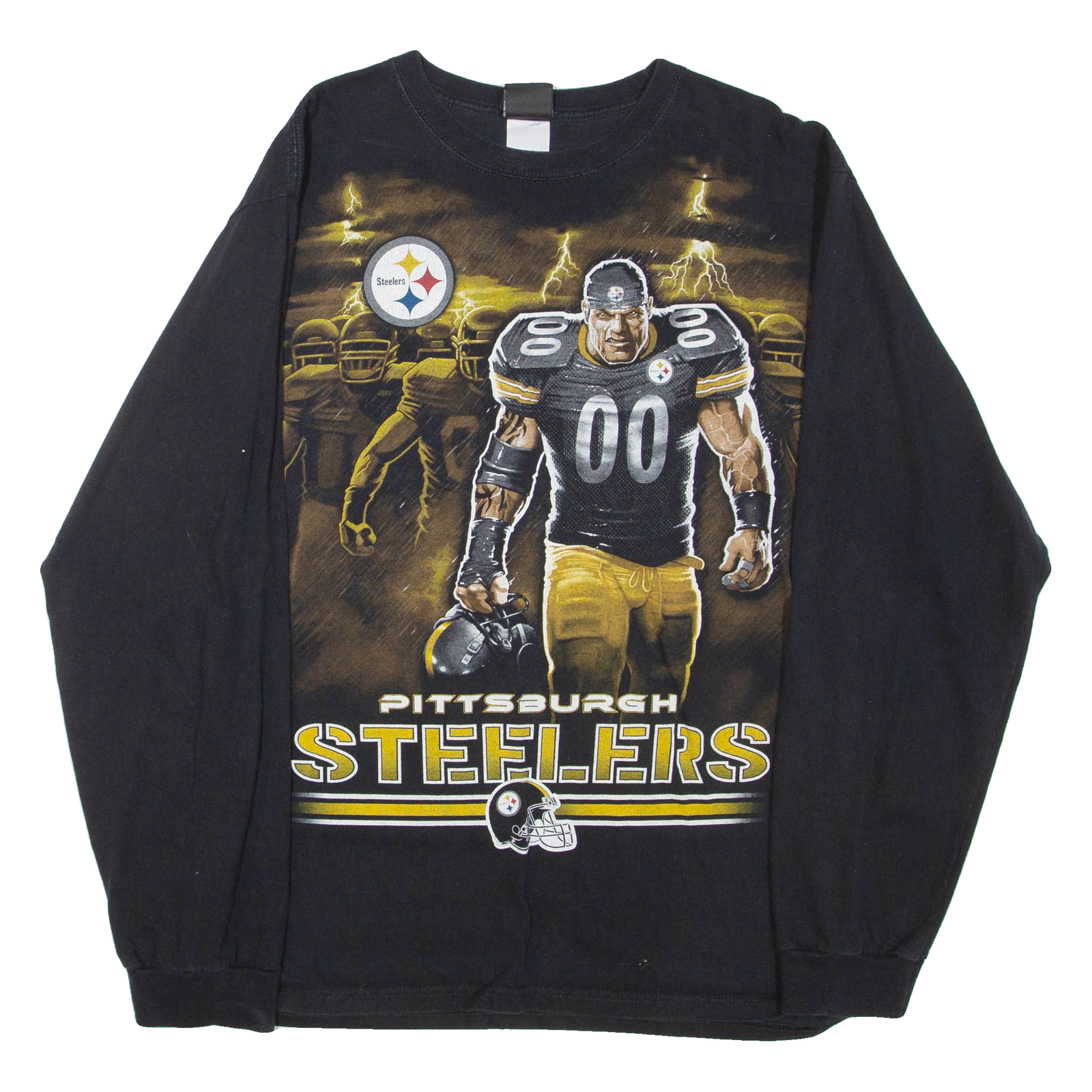 NFL Pittsburgh Steelers Mens T-Shirt Black Long Sleeve USA L Refurbished - N/A refurbished available on Cerqular