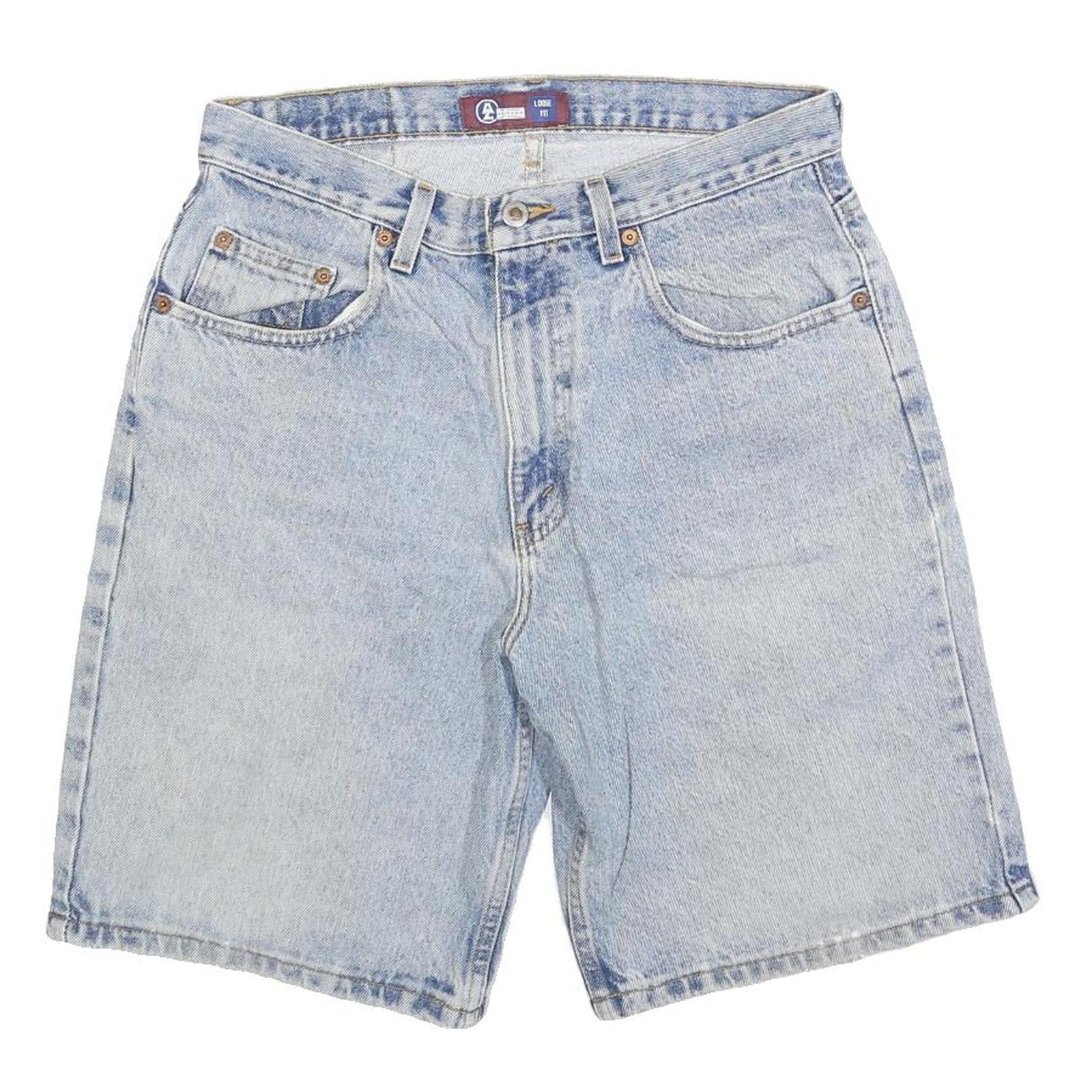 ARIZONA JEAN COMPANY Mens Denim Light Blue Casual Shorts M W32 Loose Fit Refurbished - N/A refurbished available on Cerqular
