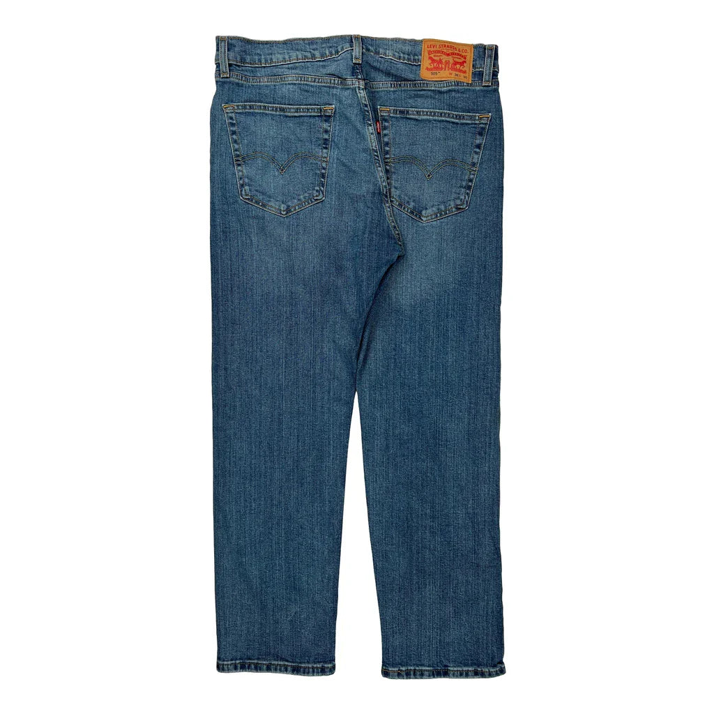 505 Levis Jeans - 36W 30L Blue Cotton Refurbished - Thrifted (note: this is a term often used to describe second- refurbished available on Cerqular