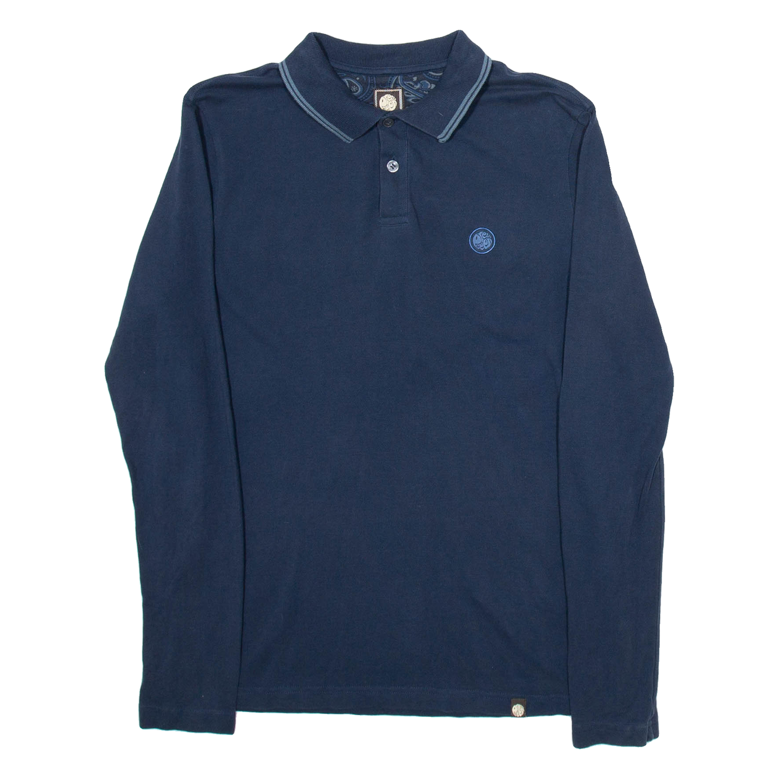 PRETTY GREEN Mens Polo Shirt Blue Long Sleeve XS Refurbished - N/A refurbished available on Cerqular