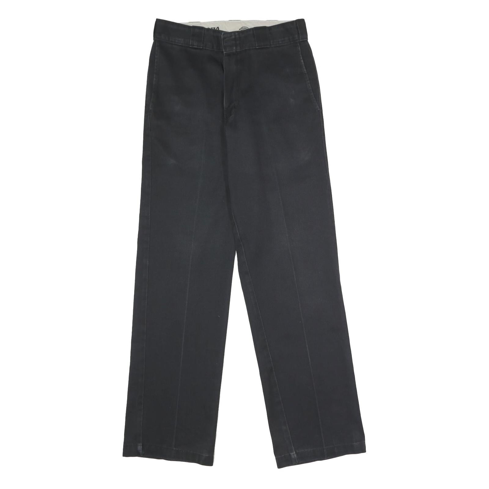 DICKIES Mens Polyester Blend Black Classic Straight Trousers W30 L32 Workwear Refurbished - N/A refurbished available on Cerqular