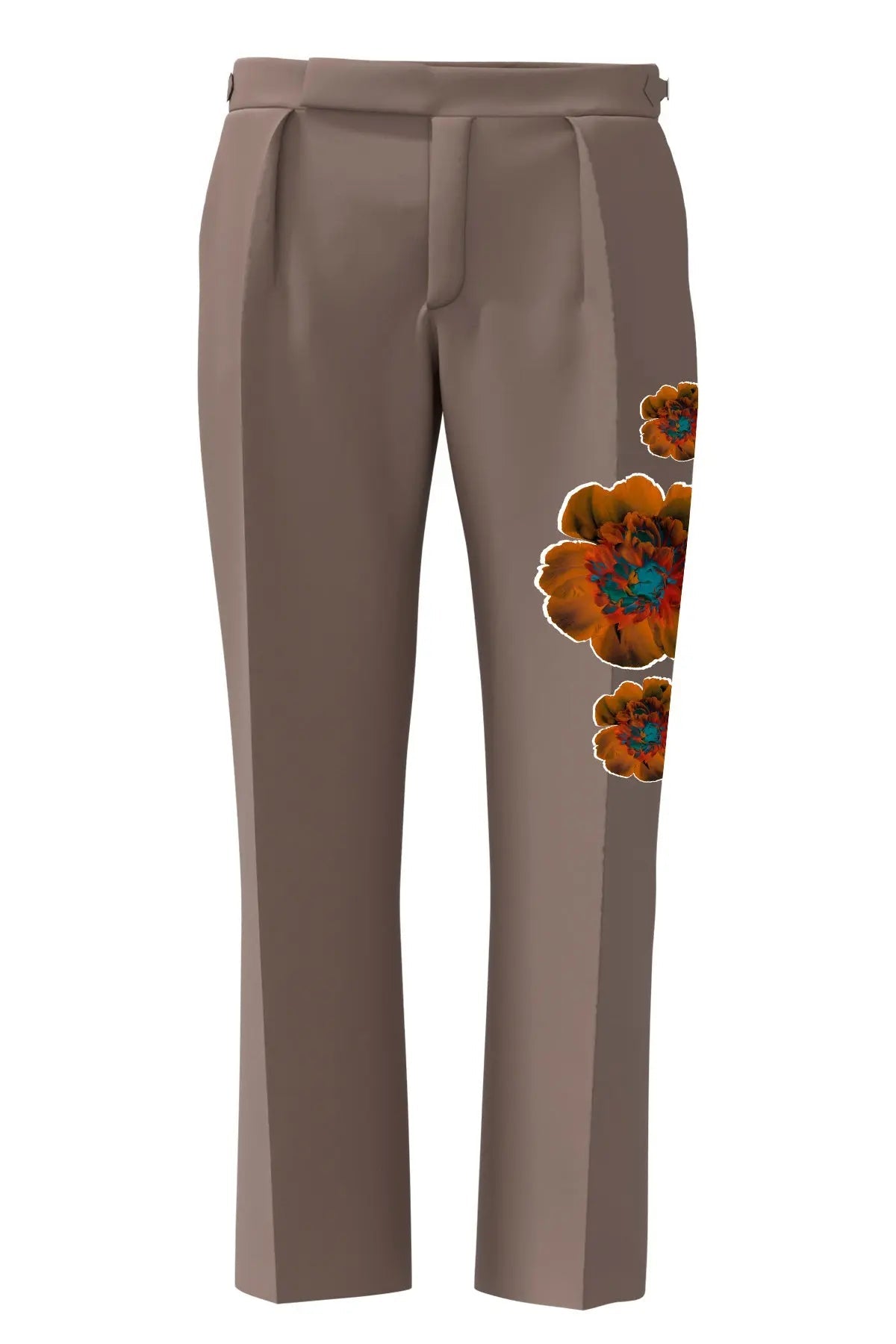 Earth Floral Pleated Wide Leg Trouser - Pre Order | Size: 32 Refurbished - N/A (Note: There is no well-known brand by this name refurbished available on Cerqular