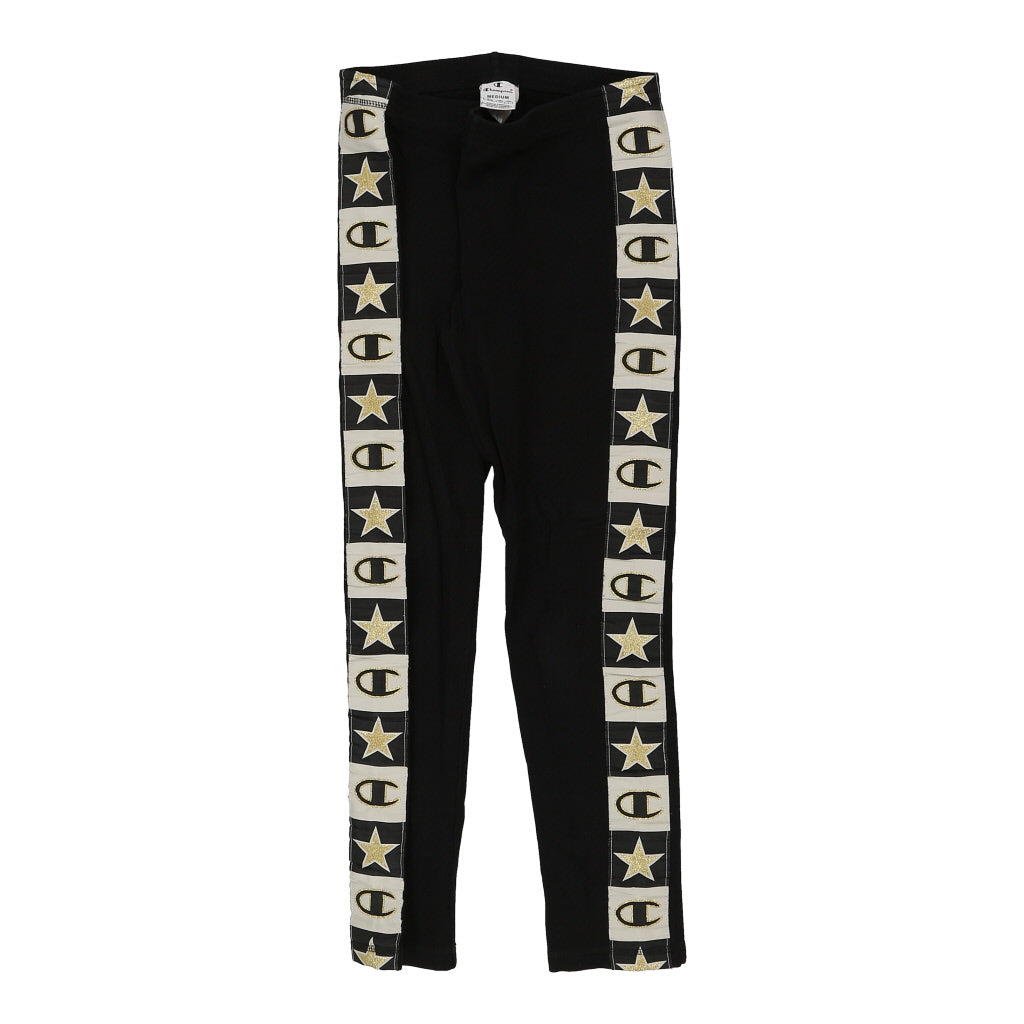 Champion Leggings - Medium Black Cotton Blend Refurbished - Thrifted (note: this is a term often used to describe second- refurbished available on Cerqular