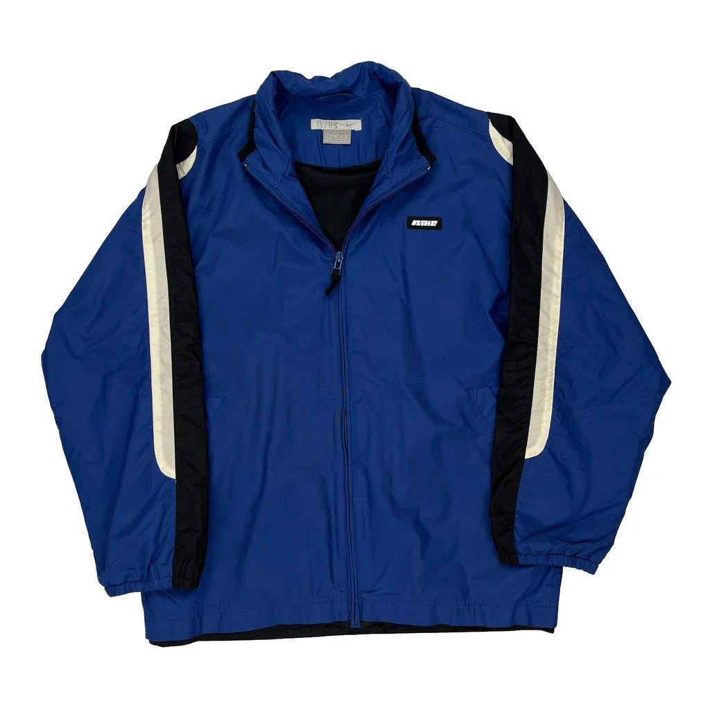 Age 12-13 Nike Windbreaker - XL Blue Polyester Refurbished - Thrifted (note: this is a term often used to describe second- refurbished available on Cerqular