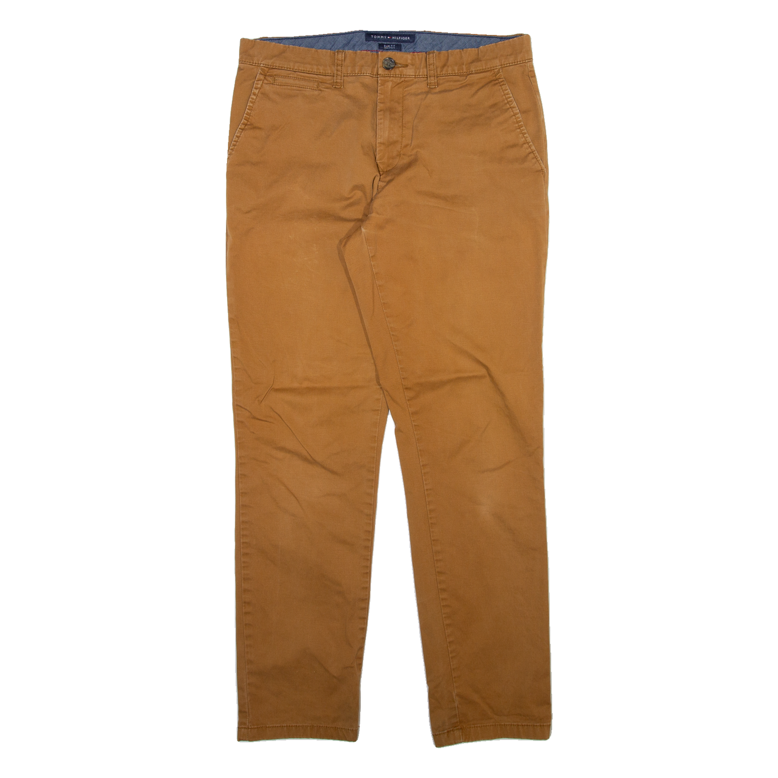 TOMMY HILFIGER Mens Trousers Brown Slim Straight W32 L32 Refurbished - N/A refurbished available on Cerqular