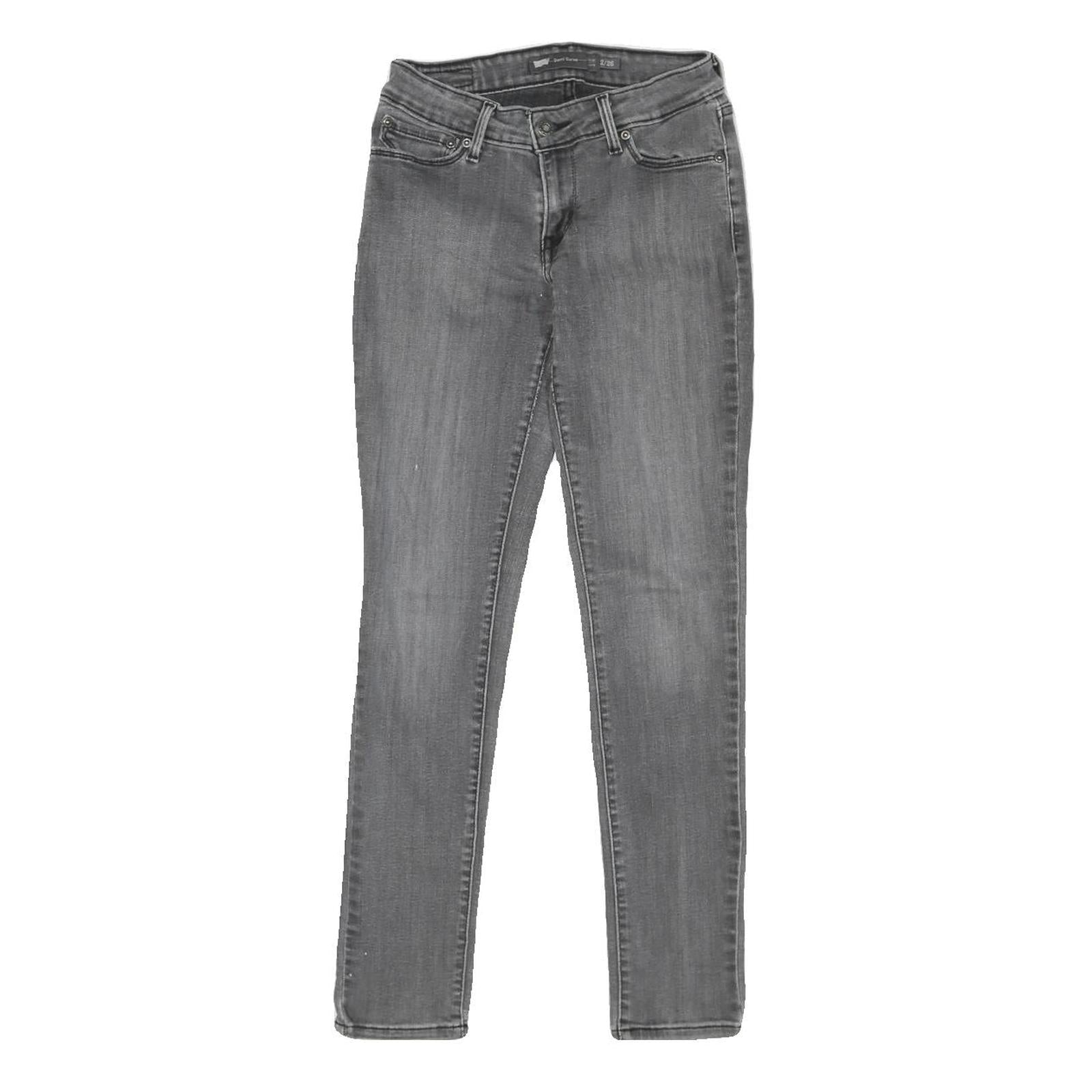 LEVI'S Womens Regular Fit Skinny Denim Jeans Grey W25 L26 Stylish Comfortable Refurbished - N/A refurbished available on Cerqular