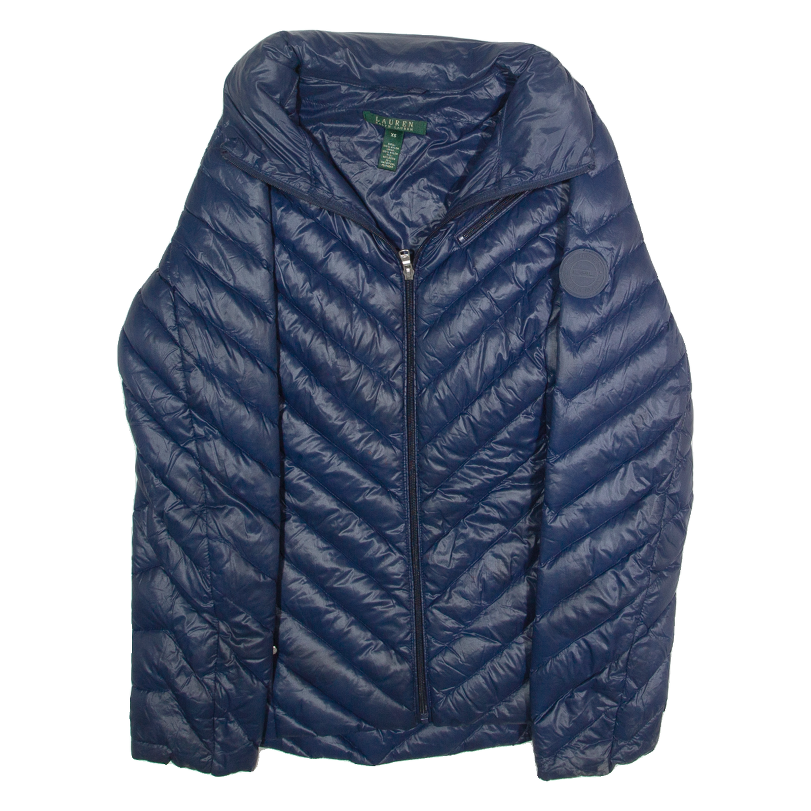RALPH LAUREN Womens Puffer Jacket Blue Nylon XS Refurbished - N/A refurbished available on Cerqular