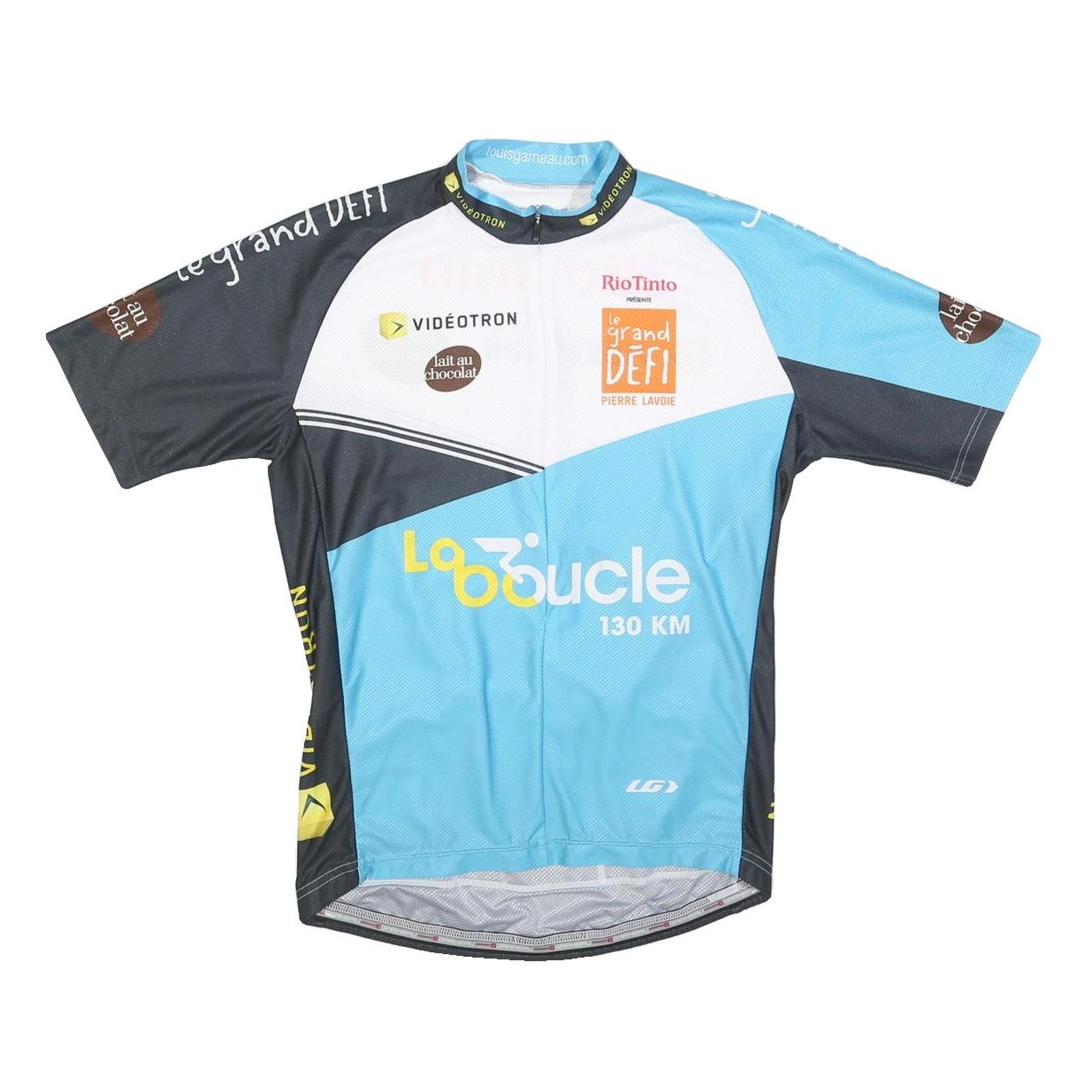 LG Mens Blue & Black Cycling T-Shirt M Short Sleeve Crew Neck Performance Sports Refurbished - N/A refurbished available on Cerqular
