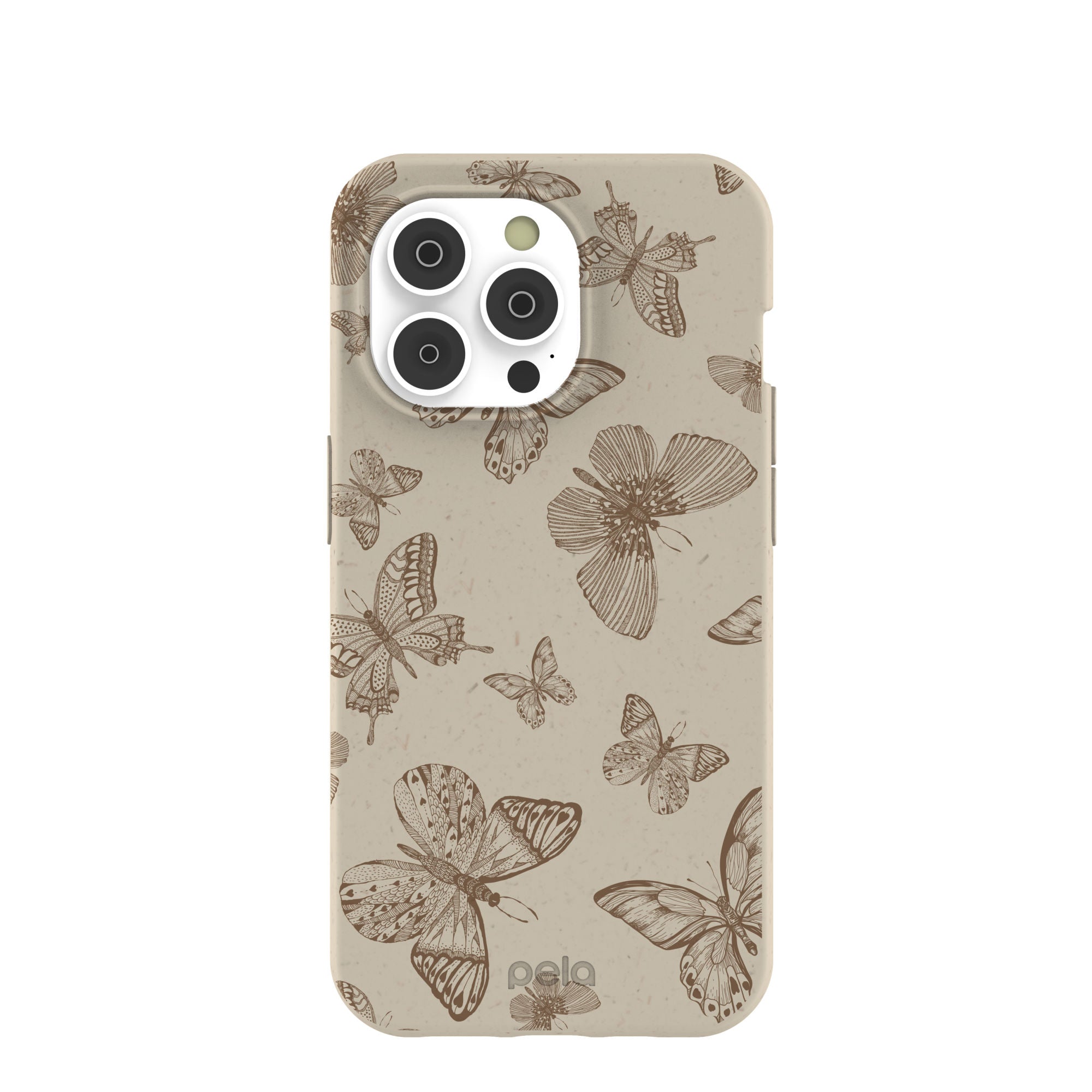 London Fog Delicate Flutters iPhone 14 Pro Case Refurbished - Pela Case refurbished available on Cerqular