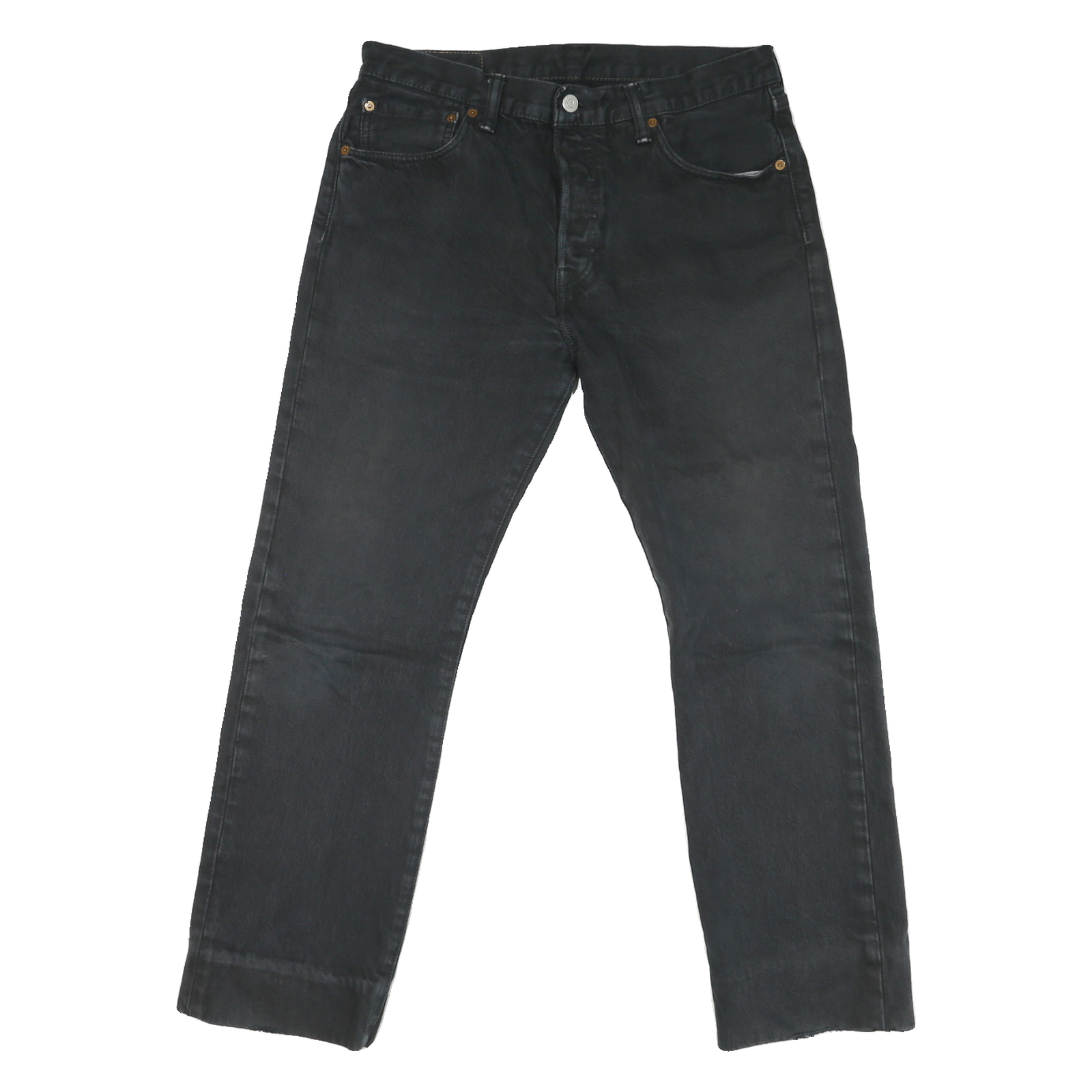 LEVI'S 501 Mens Jeans Black Regular Straight Denim Medium W32 L27 Classic Button Refurbished - N/A refurbished available on Cerqular