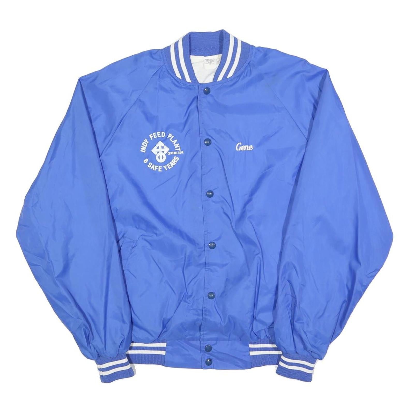 Womens Blue Button Polyester Casual Jacket XL Plain Comfortable Lightweight Refurbished - N/A refurbished available on Cerqular