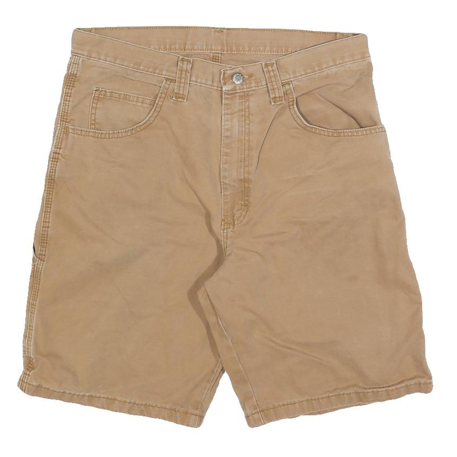 WRANGLER Mens Shorts Beige Casual M W33 Cotton Blend Comfortable Classic Fit Refurbished - N/A refurbished available on Cerqular