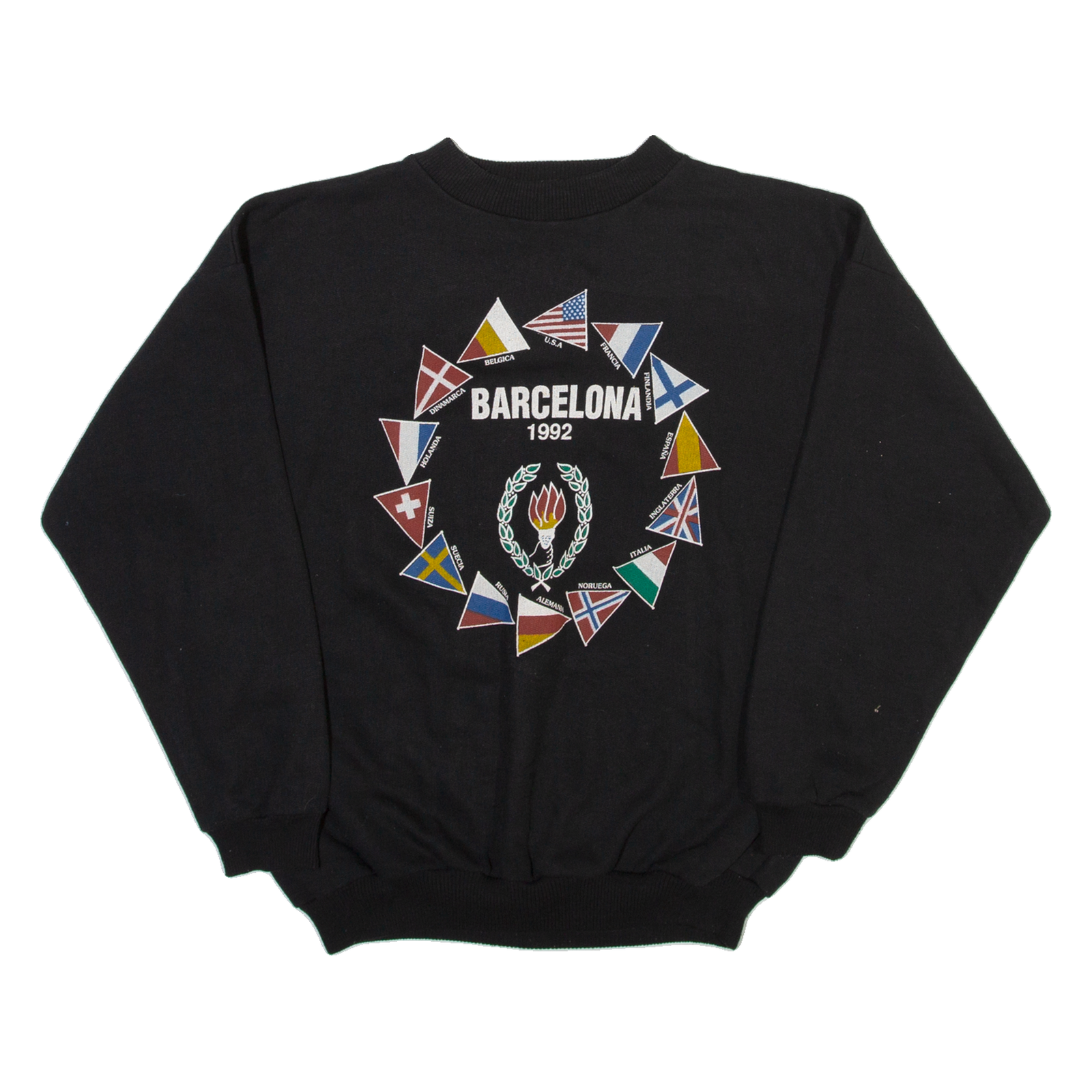 Buy Barcelona 1992 Mens Sweatshirt Black 90s M Refurbished - $63.69 Barcelona 1992 Mens Sweatshirt Black 90s M Refurbished - N/A refurbished available on Cerqular