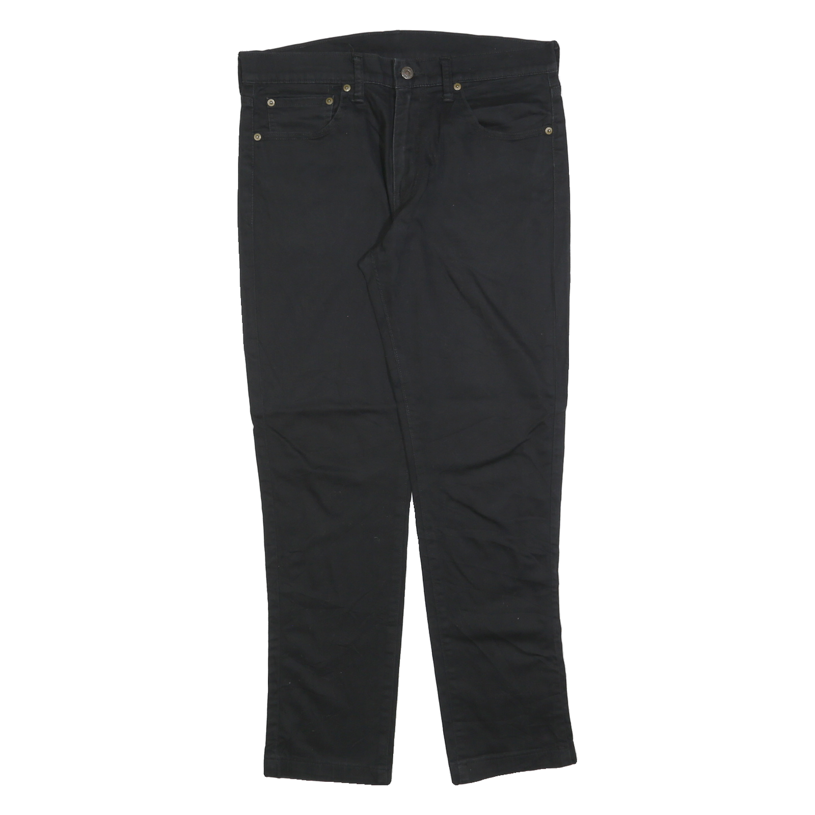 LEVI'S Mens Black Slim Straight Cotton Blend Trousers W32 L29 Stylish Refurbished - N/A refurbished available on Cerqular