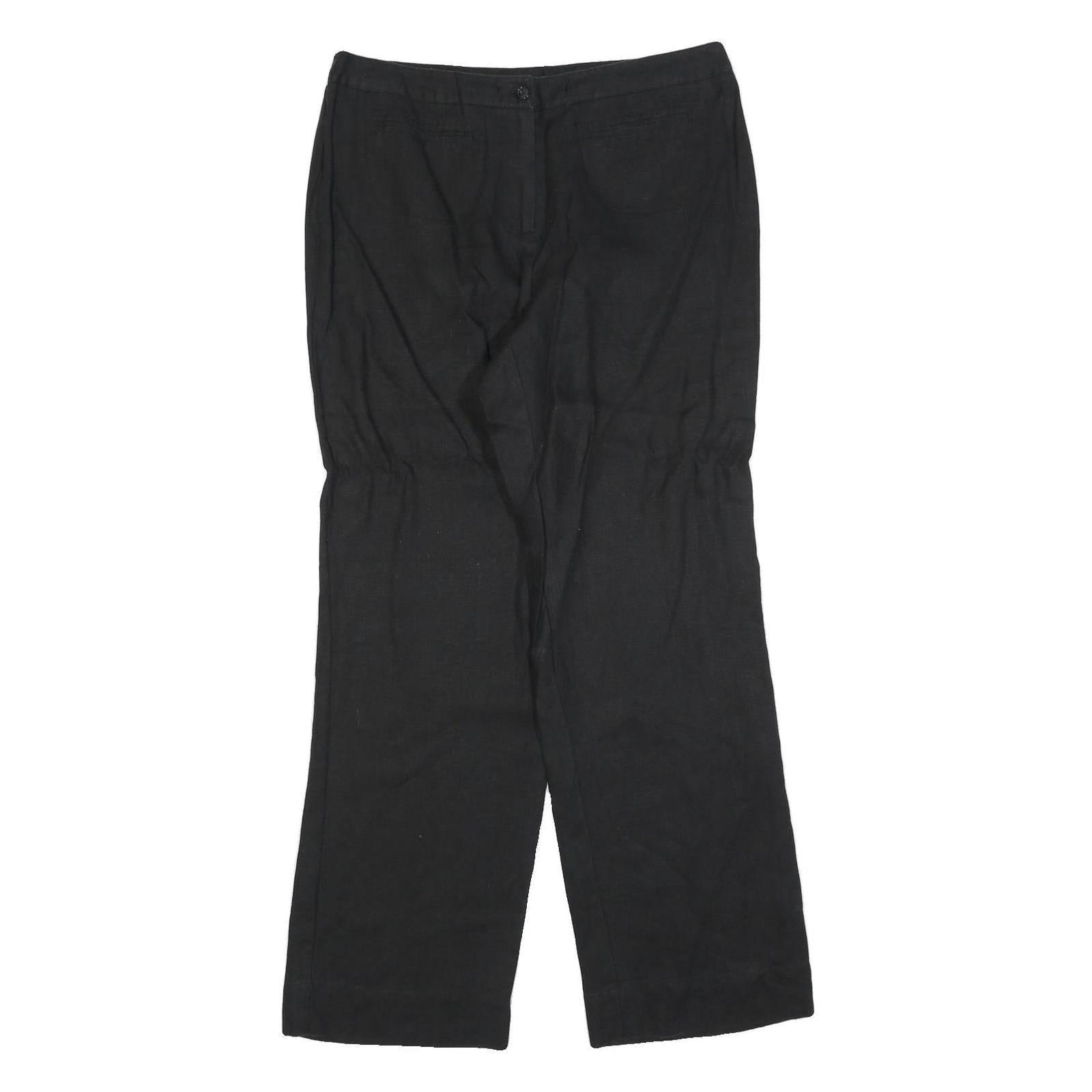 CHARTER CLUB Womens Linen Black Classic Straight Trousers W34 L32 Formal Work Refurbished - N/A refurbished available on Cerqular