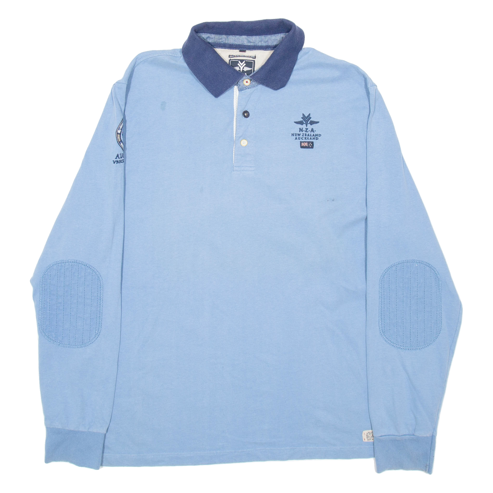 NEW ZEALAND AUCKLAND Mens Polo Shirt Blue Long Sleeve 2XL Refurbished - N/A refurbished available on Cerqular