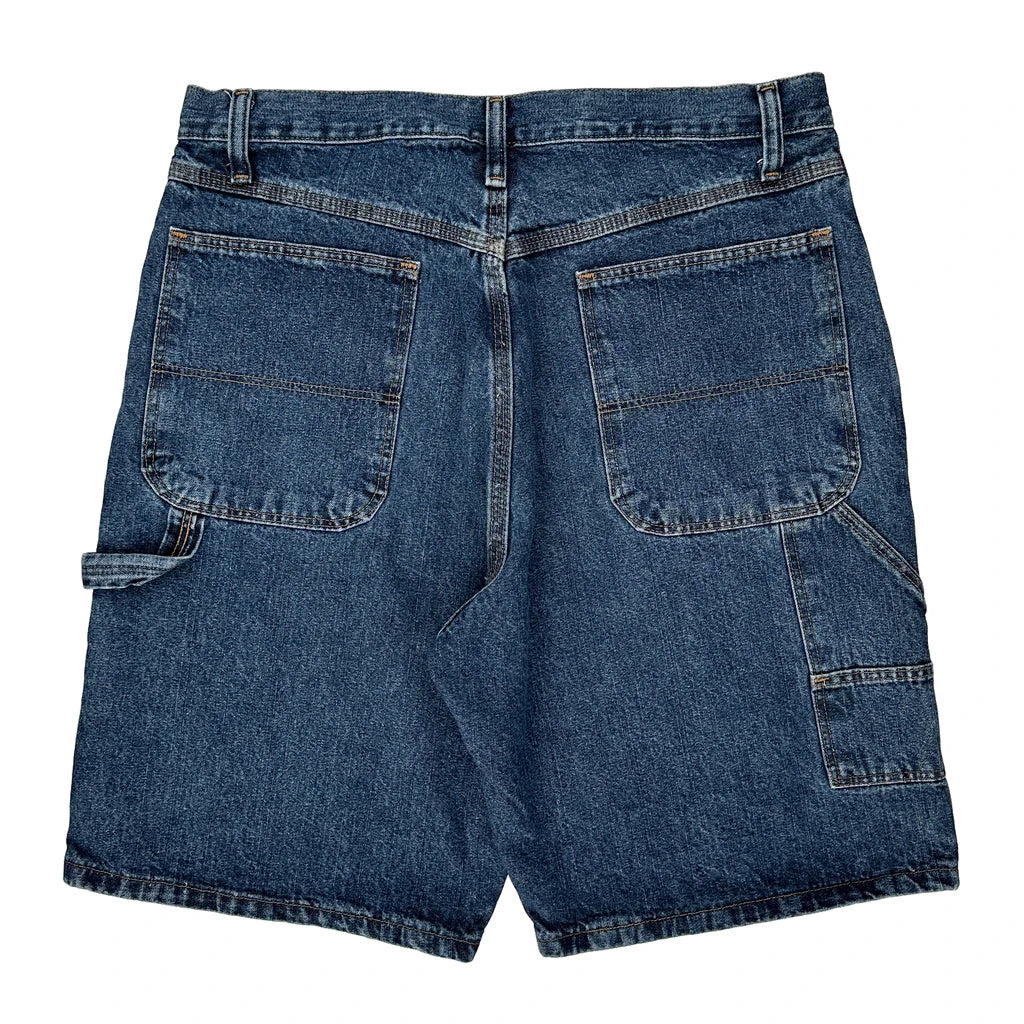 Unbranded Denim Shorts - 32W 10L Blue Cotton Refurbished - Thrifted (note: this is a term often used to describe second- refurbished available on Cerqular