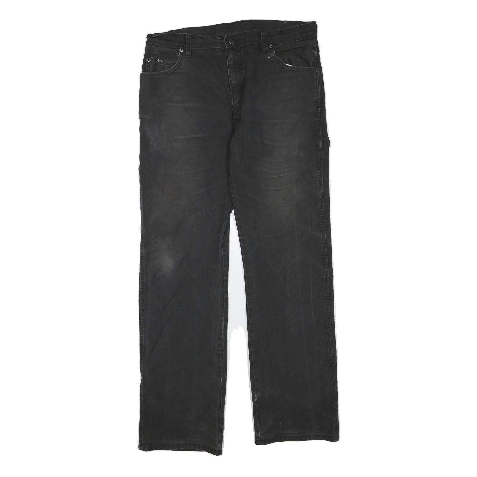 DICKIES Mens Black Regular Straight Denim W36 L33 Workwear Zip Closure Jeans Refurbished - N/A refurbished available on Cerqular