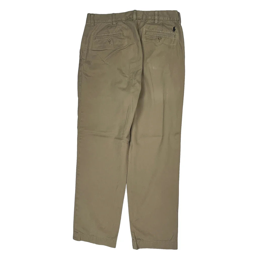 Polo By Ralph Lauren Chinos - 34W 30L Beige Cotton Refurbished - Thrifted (note: this is a term often used to describe second- refurbished available on Cerqular