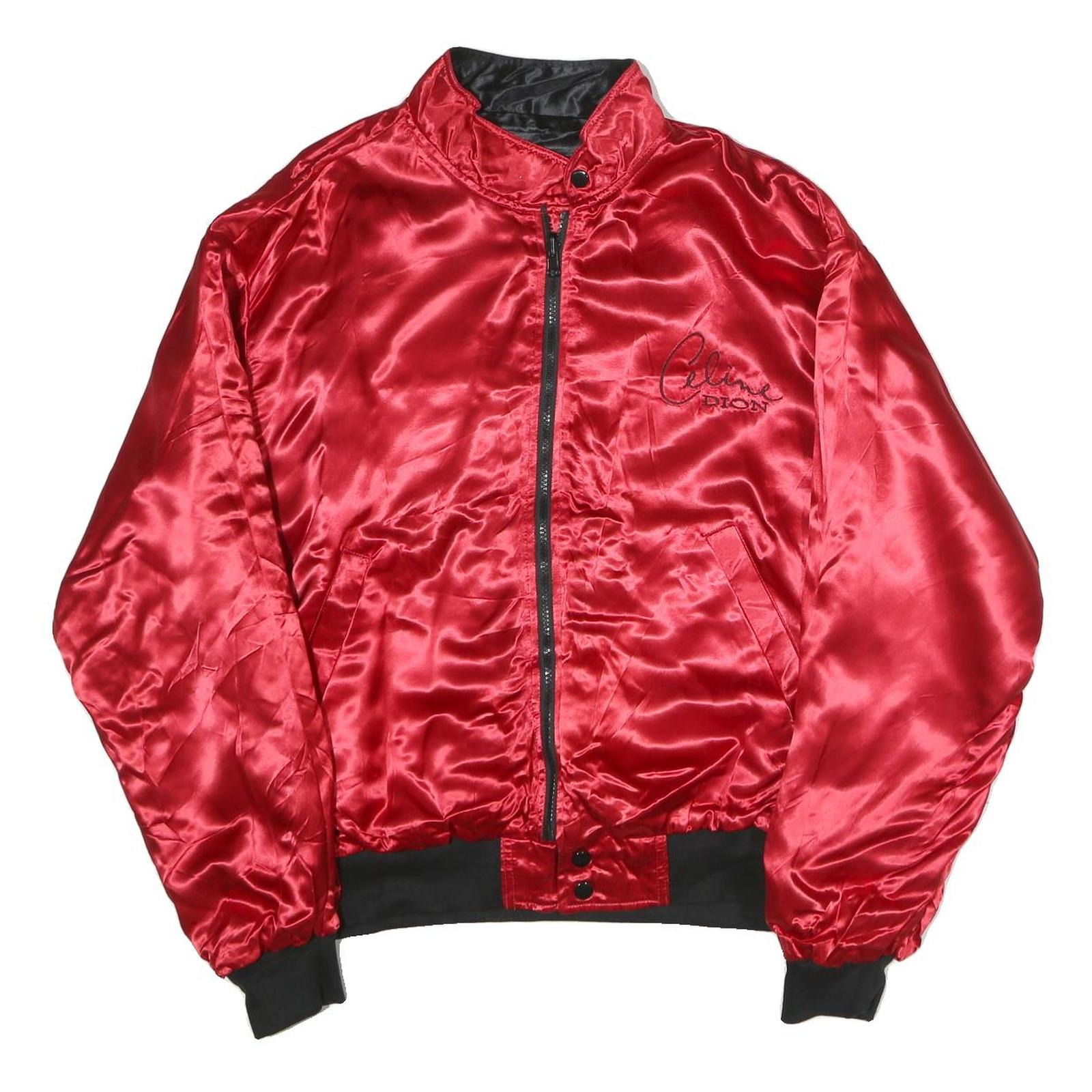 Womens Red Satin Bomber Jacket M Zip Plain Casual Streetwear Fashion Refurbished - N/A refurbished available on Cerqular