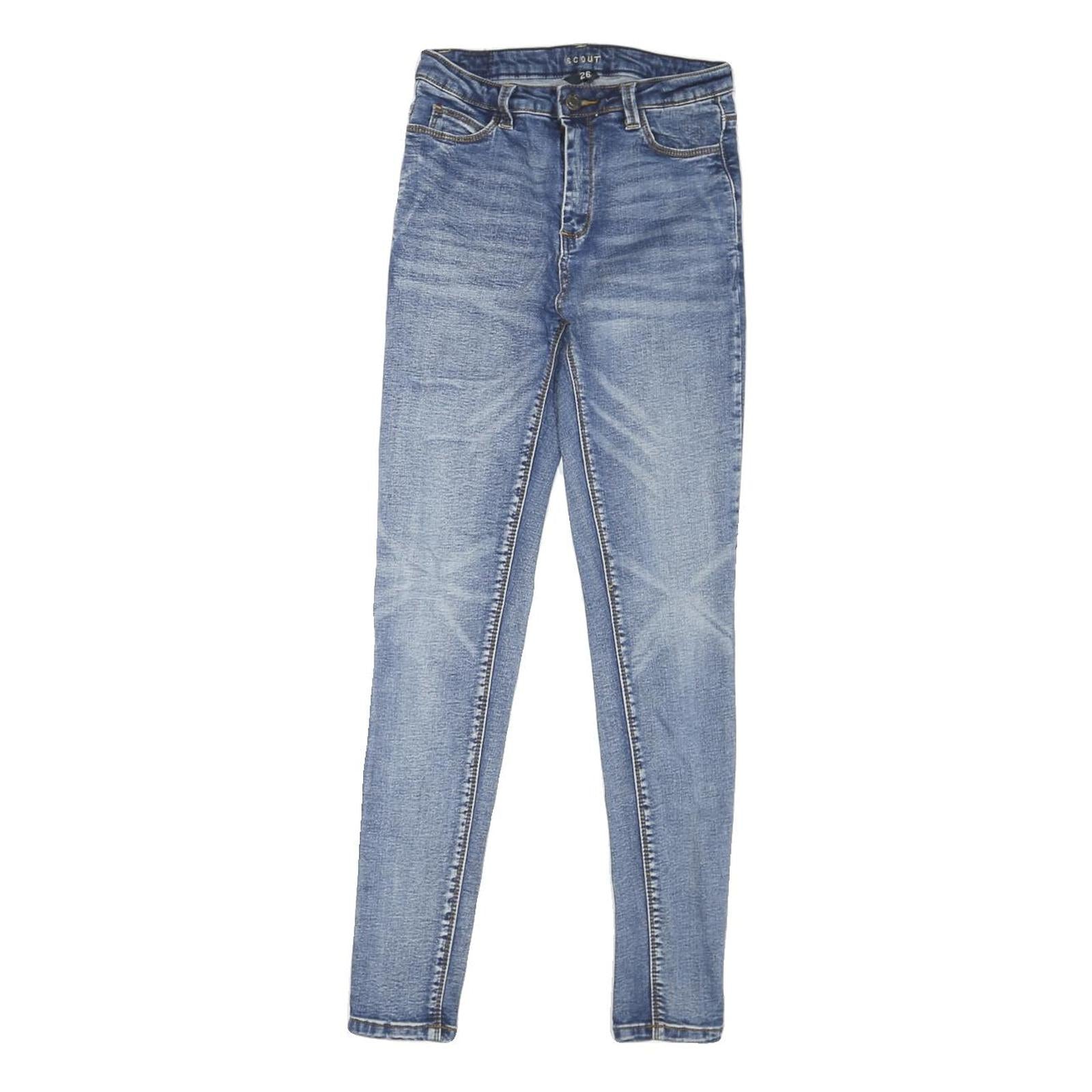 SCOUT Womens Jeans Blue Slim Skinny Denim Light W26 L27 Stylish Zip Fasten Refurbished - N/A refurbished available on Cerqular