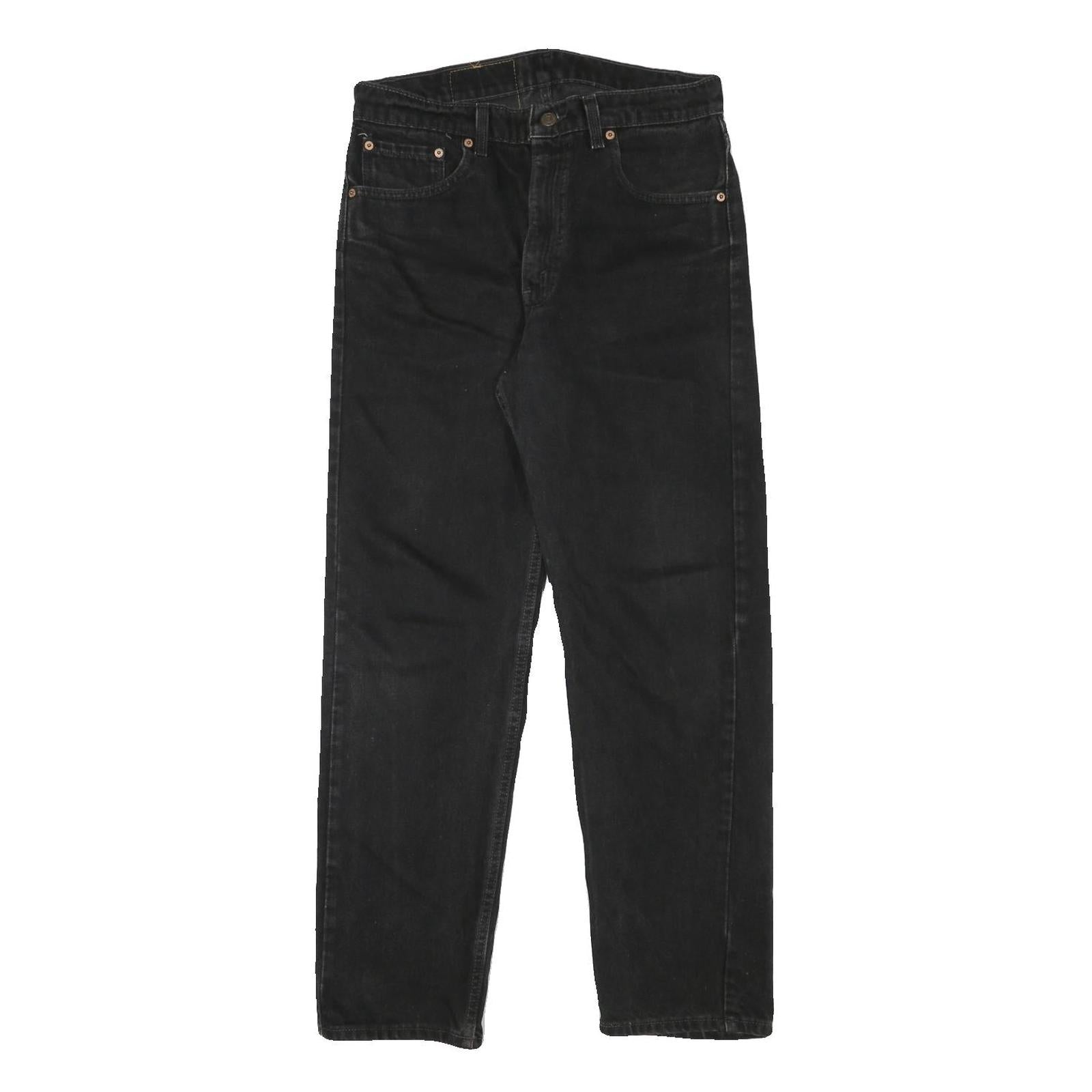 LEVI'S 505 Mens Jeans Black Regular Straight Denim Rinse W31 L29 Classic Fit Refurbished - N/A refurbished available on Cerqular