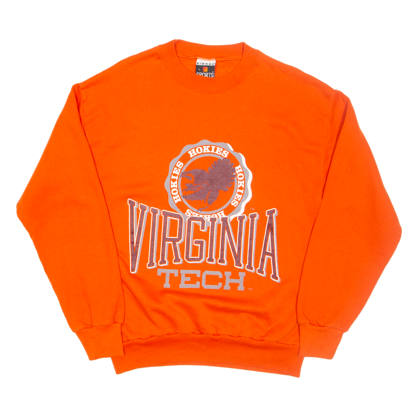 SIGNAL Virginia Tech Hokies Mens Sweatshirt Orange USA L Refurbished - N/A refurbished available on Cerqular