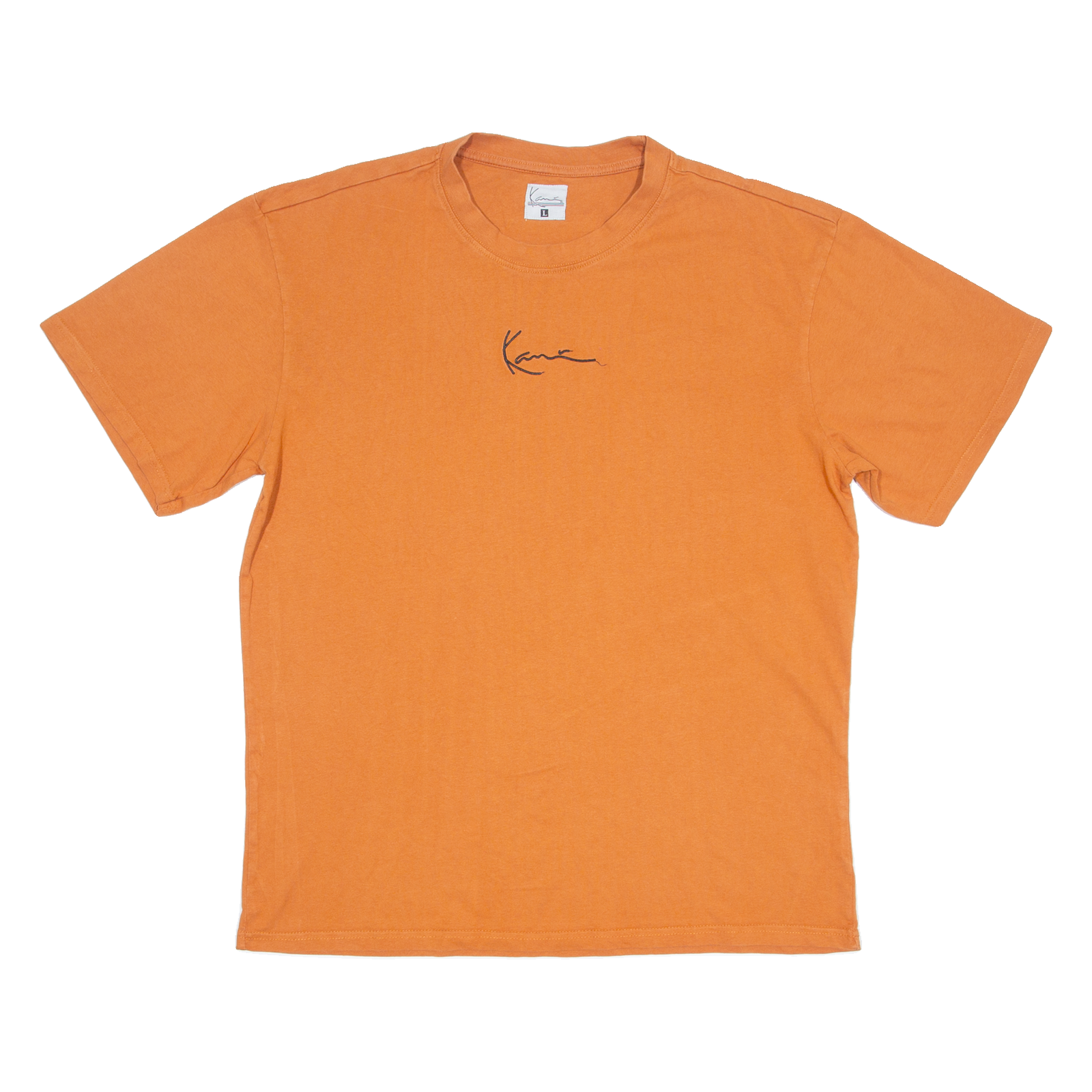 KARL KANI Mens T-Shirt Orange Crew Neck L Refurbished - N/A refurbished available on Cerqular