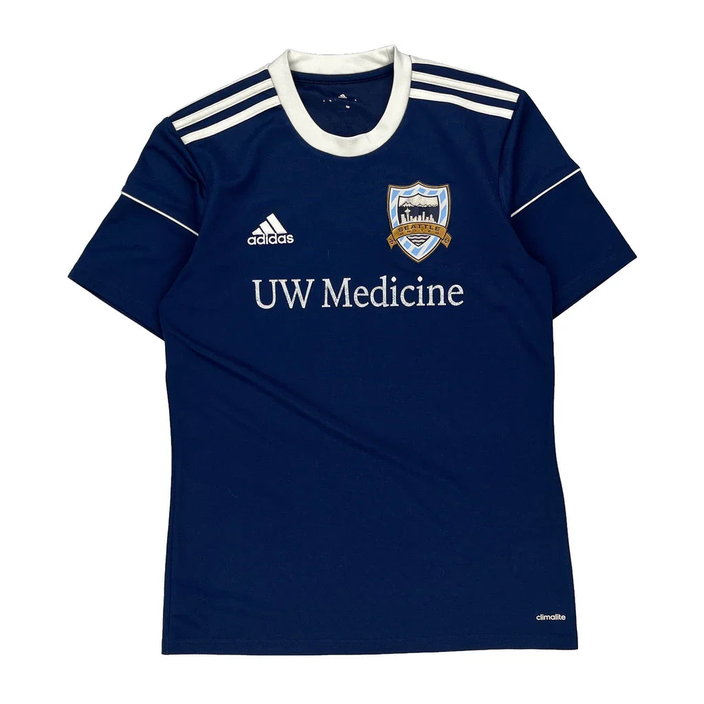 Seattle United Adidas Football Shirt - Small Blue Polyester Refurbished - Thrifted (note: this is a term often used to describe second- refurbished available on Cerqular