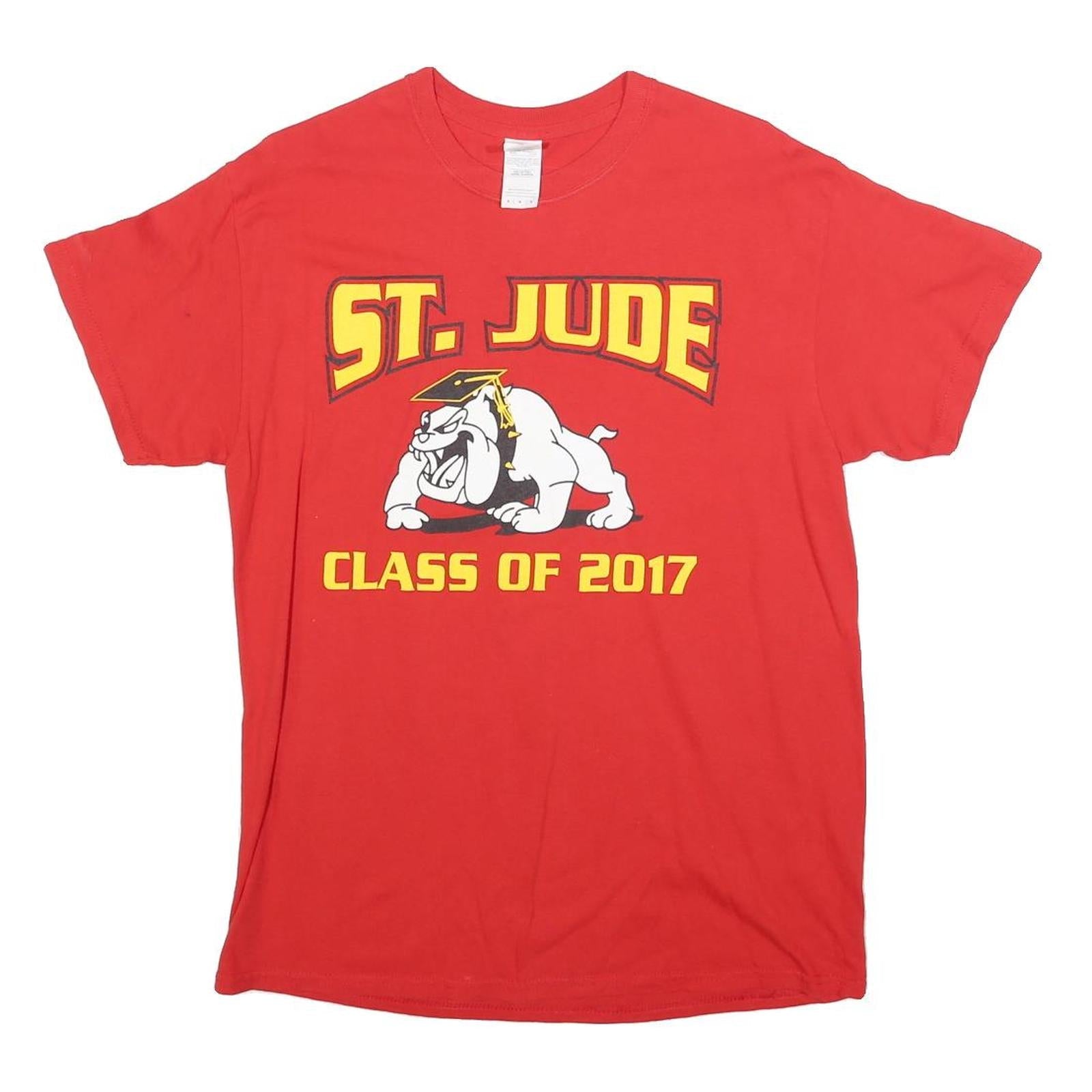 Buy GILDAN Mens Red St Jude Class Of 2017 Graphic T-Shirt M Short Sleeve Crew Neck Refurbished - $12.99 GILDAN Mens Red St Jude Class Of 2017 Graphic T-Shirt M Short Sleeve Crew Neck Refurbished - N/A refurbished available on Cerqular