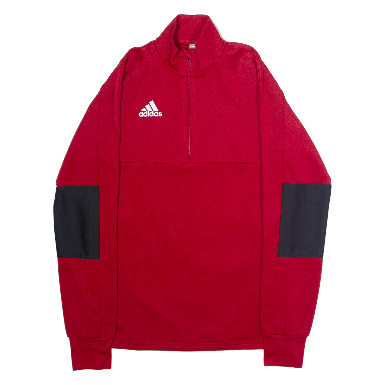 ADIDAS Mens Sweatshirt Red 1/4 Zip S Refurbished - N/A refurbished available on Cerqular