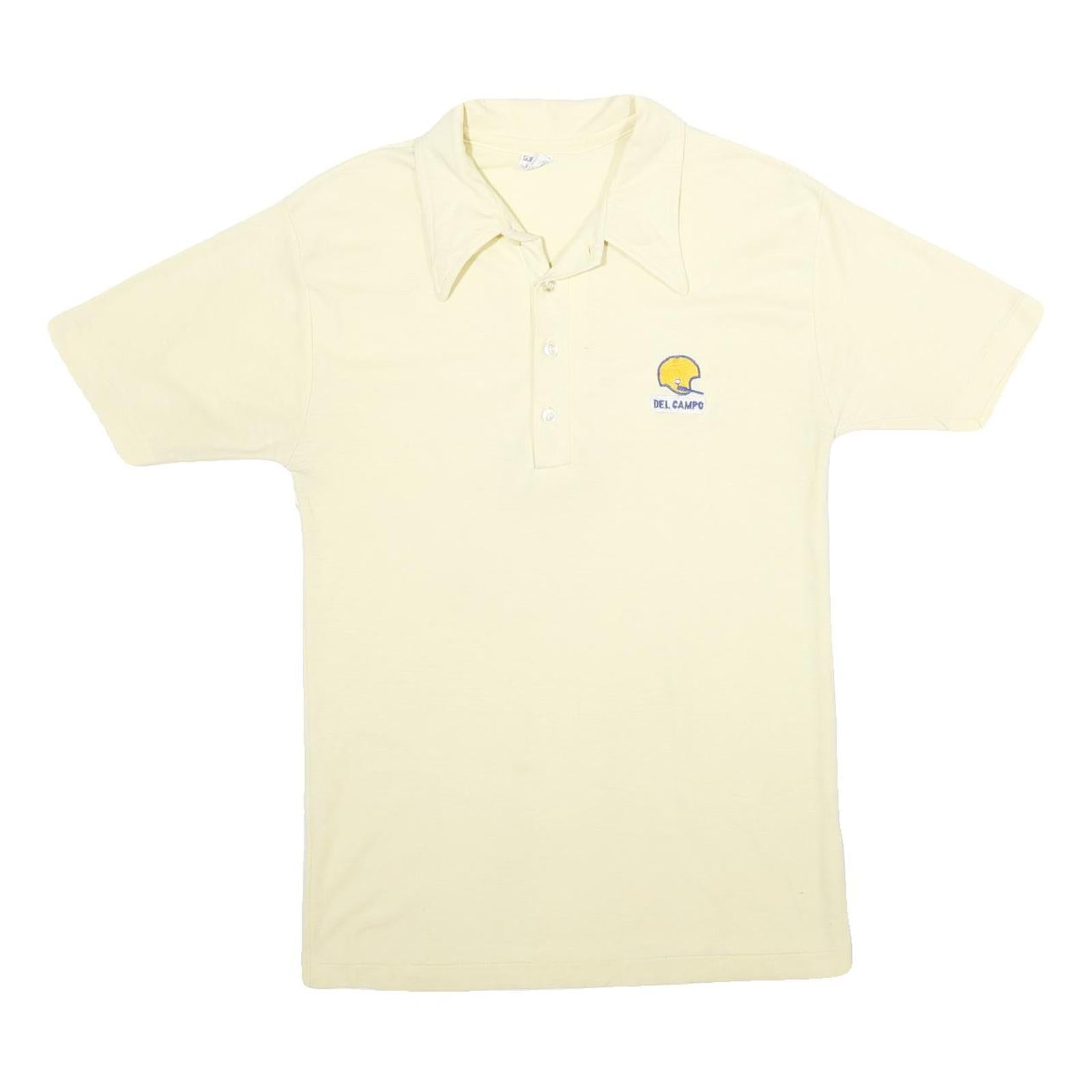CHAMPION Mens Cream Short Sleeve Plain Polo Shirt L Del Campo Football Helmet Refurbished - N/A refurbished available on Cerqular