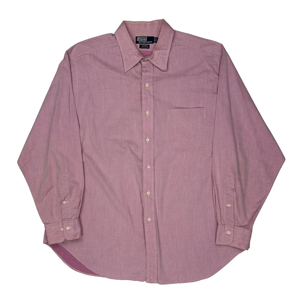 Andrew Polo By Ralph Lauren Shirt - XL Pink Cotton Refurbished - Thrifted (note: this is a term often used to describe second- refurbished available on Cerqular