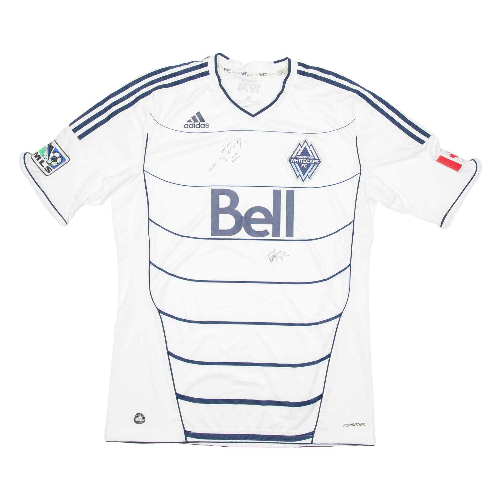 ADIDAS Vancouver Whitecapes Signed Mens Football Shirt T-Shirt White USA XL Refurbished - N/A refurbished available on Cerqular