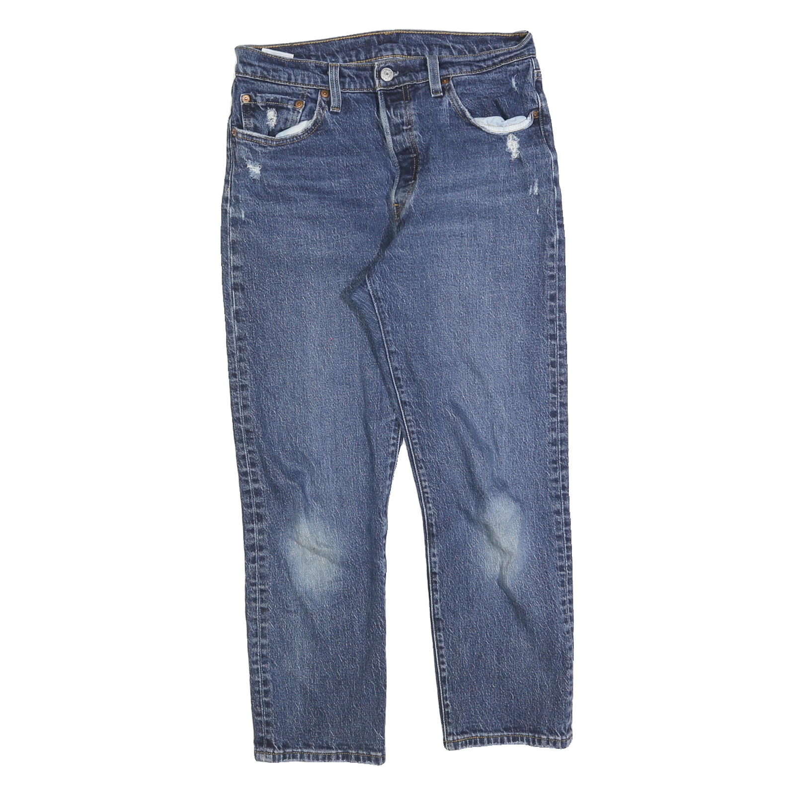 LEVI'S Womens 501 Regular Fit Straight Denim Medium Wash W29 L26 Classic Jeans Refurbished - N/A refurbished available on Cerqular