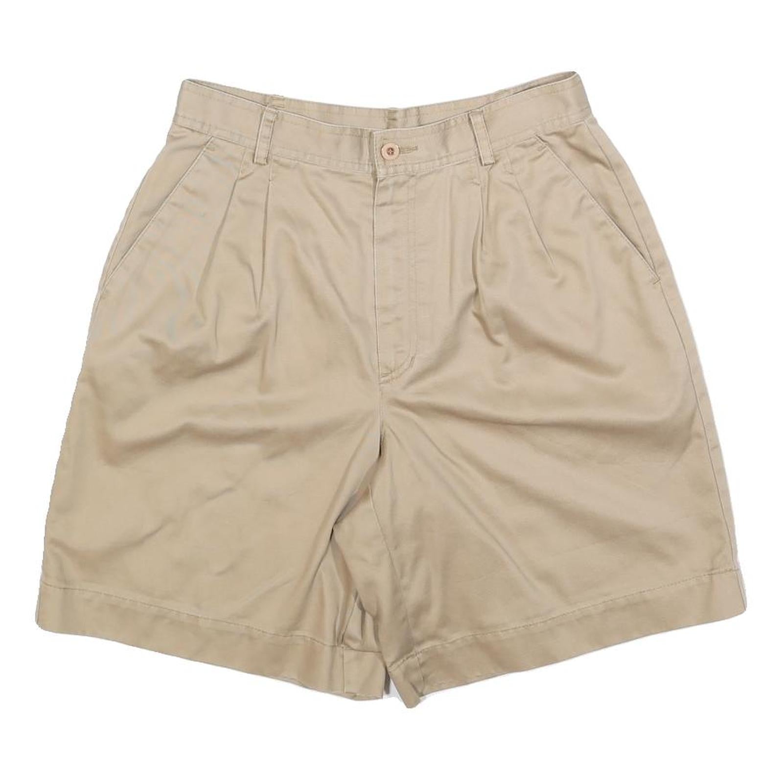LIZ CLAIRBORNE Womens Beige Casual Shorts M W28 Cotton Blend Comfortable Fit Refurbished - N/A refurbished available on Cerqular