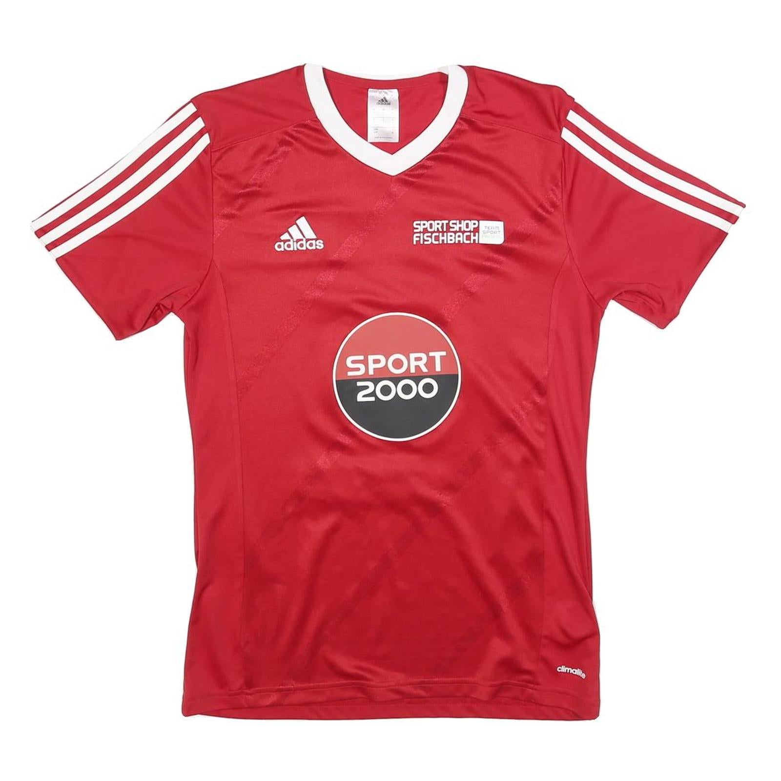 ADIDAS Mens Red & White Sport Shop Fischbach Graphic T-Shirt S Short Sleeve Refurbished - N/A refurbished available on Cerqular
