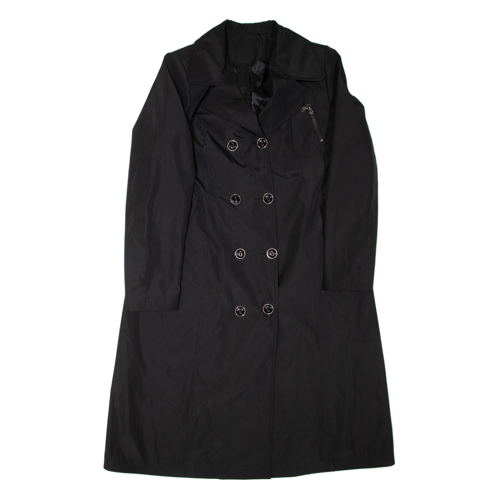 Womens Trench Jacket Black L Refurbished - N/A refurbished available on Cerqular
