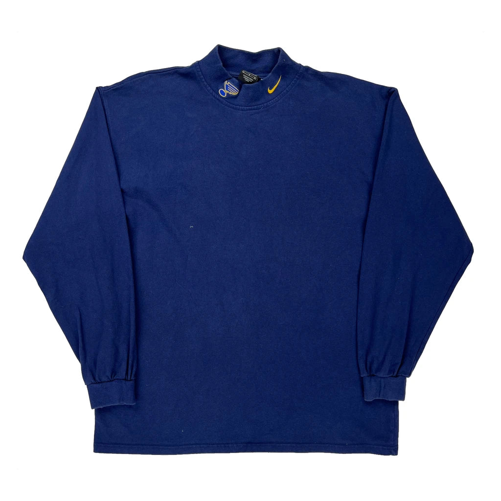 St. Louis Blues Nike Nhl Long Sleeve T-Shirt - Large Blue Cotton Refurbished - Thrifted (note: this is a term often used to describe second- refurbished available on Cerqular