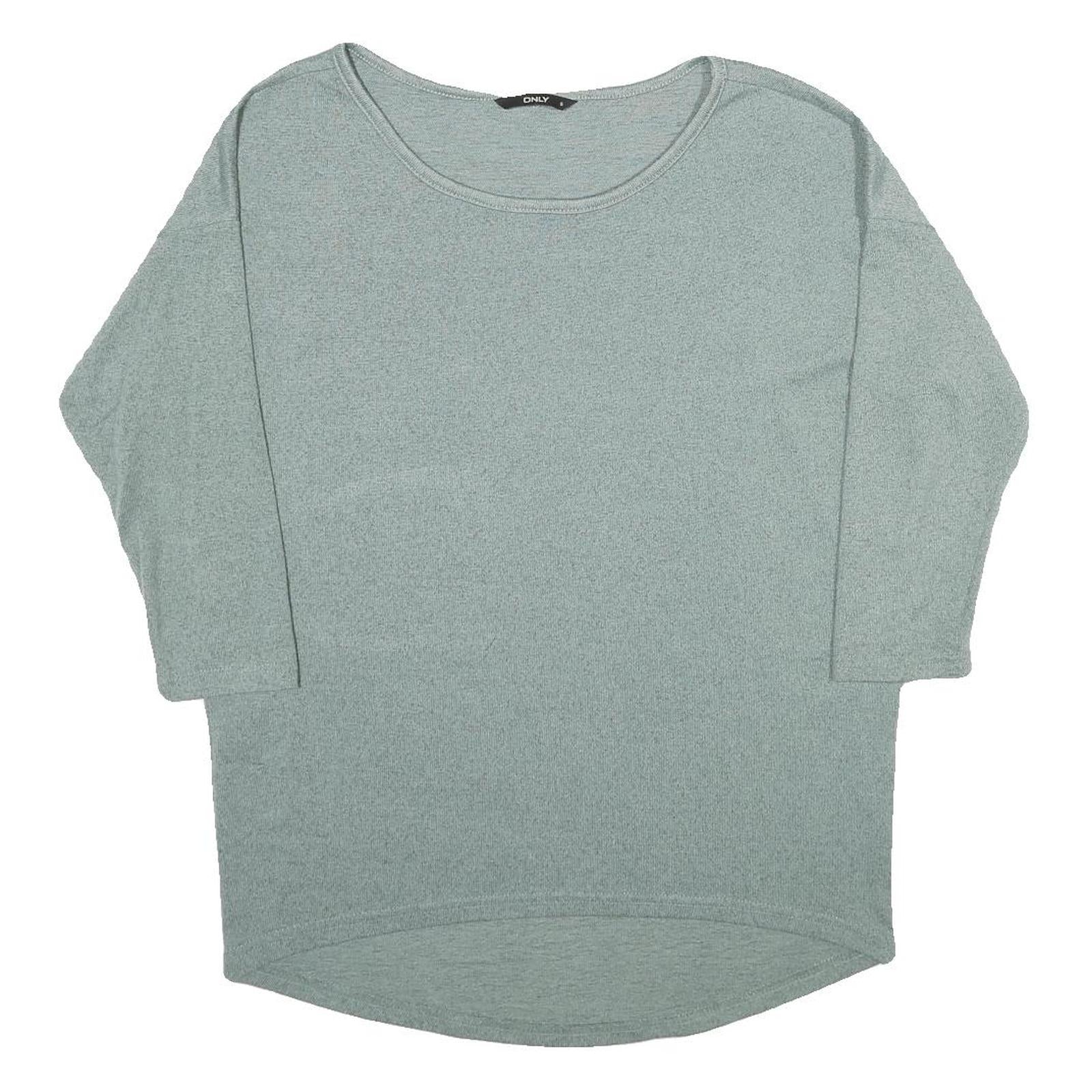 ONLY Womens Blue Plain Pullover Crew Neck Basic Knit Jumper S Casual Lightweight Refurbished - N/A refurbished available on Cerqular