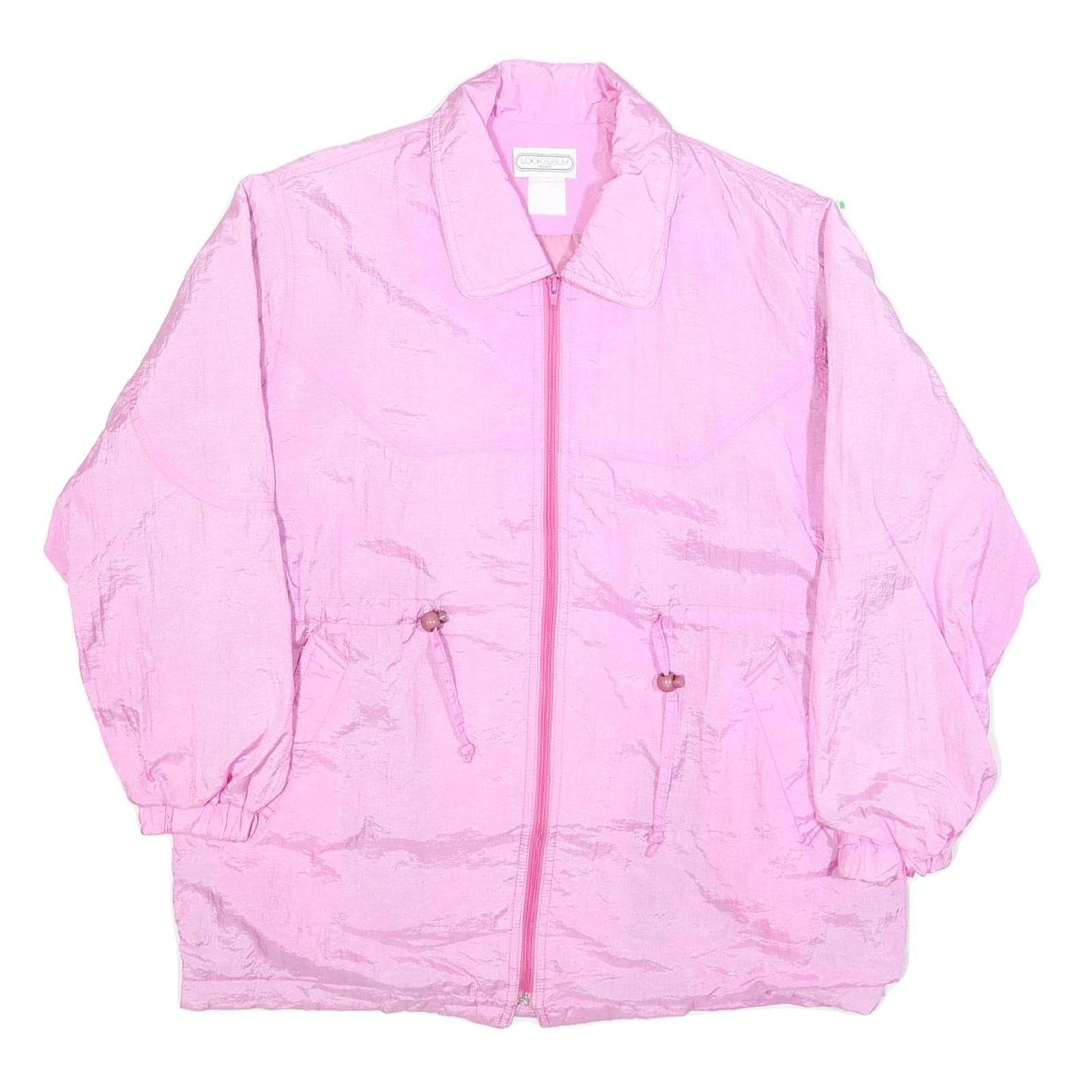 LOOK & BUY Womens Pink Casual Zip Jacket L Polyester Blend Lightweight Refurbished - N/A refurbished available on Cerqular