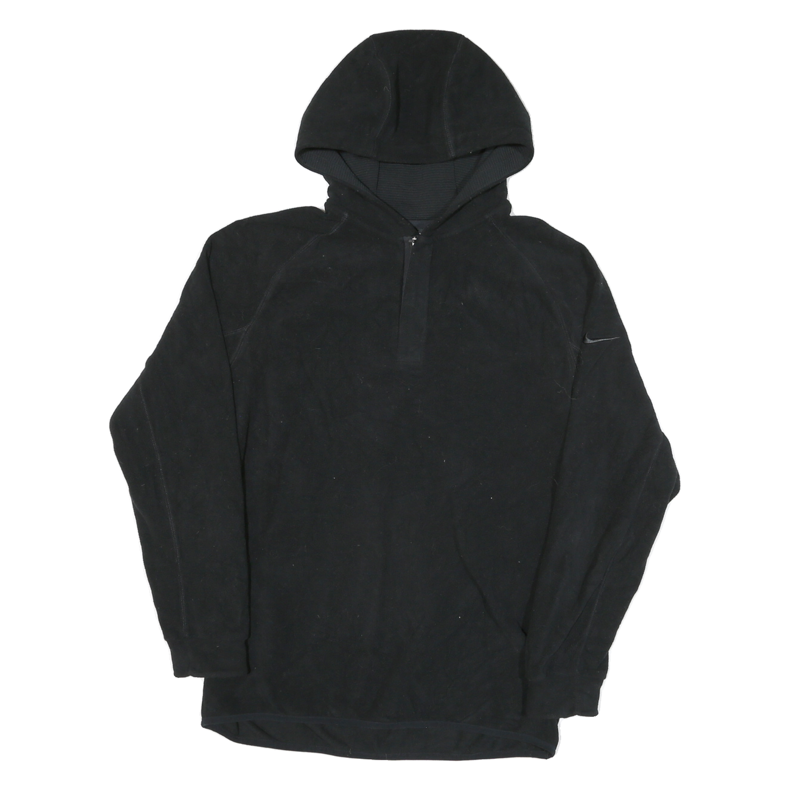 NIKE Mens Black Plain Pullover Hoodie Polyester Blend M Sports Casual Jumper Refurbished - N/A refurbished available on Cerqular