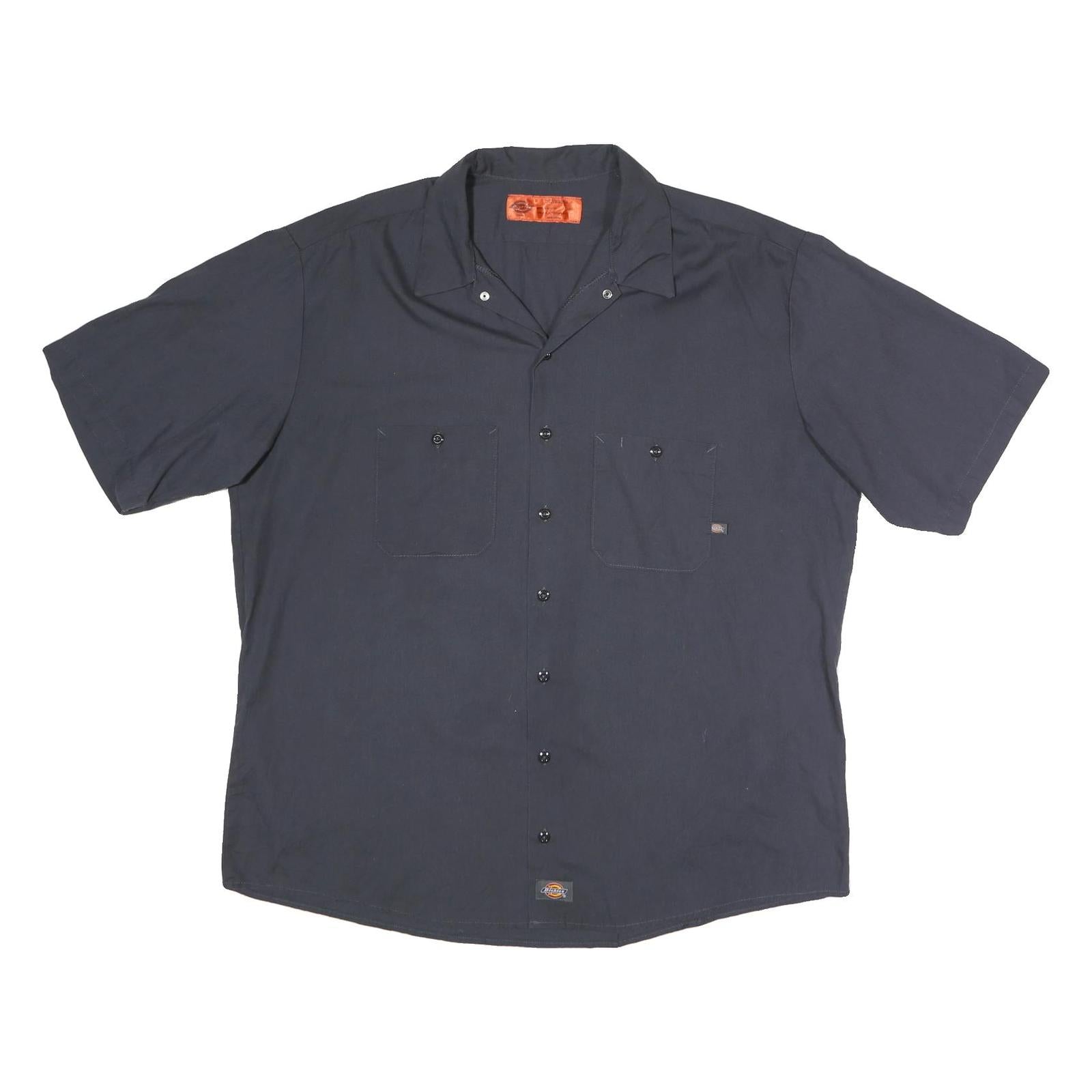 DICKIES Mens Black Polyester Blend Short Sleeve Work Shirt 2XL Durable Refurbished - N/A refurbished available on Cerqular