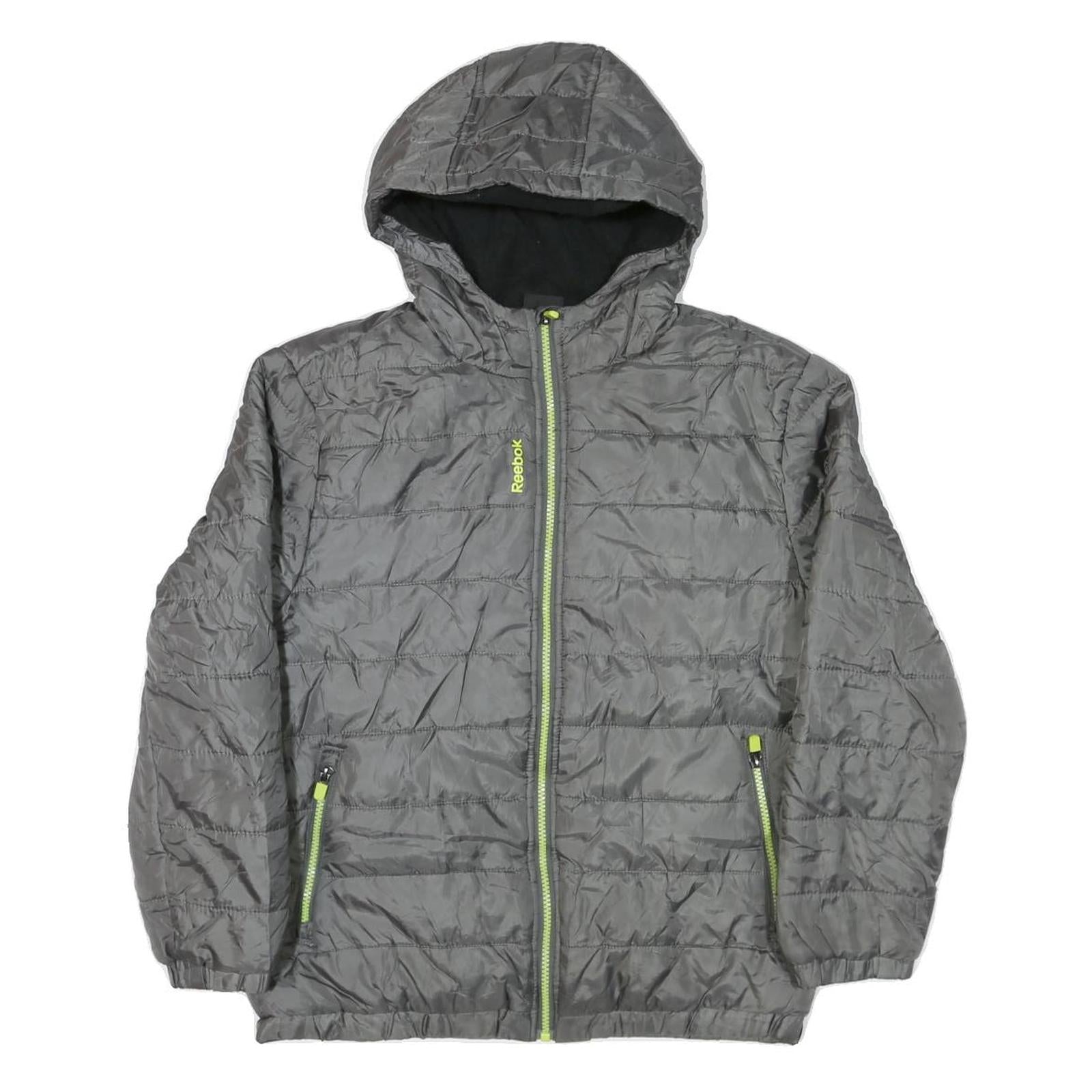 Buy REEBOK Womens Grey Hooded Zip Jacket M Polyester Blend Quilted Lightweight Refurbished - $41.59 REEBOK Womens Grey Hooded Zip Jacket M Polyester Blend Quilted Lightweight Refurbished - N/A refurbished available on Cerqular