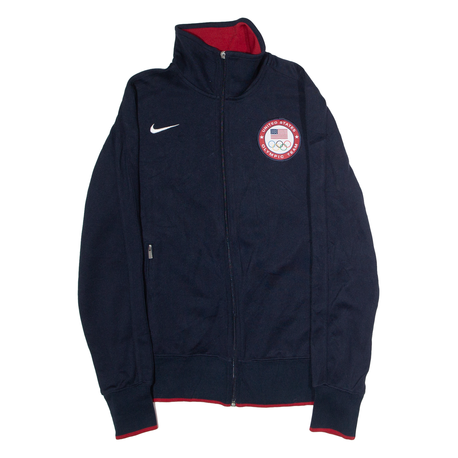 NIKE USA Olympic Team Womens Track Jacket Blue USA L Refurbished - N/A refurbished available on Cerqular
