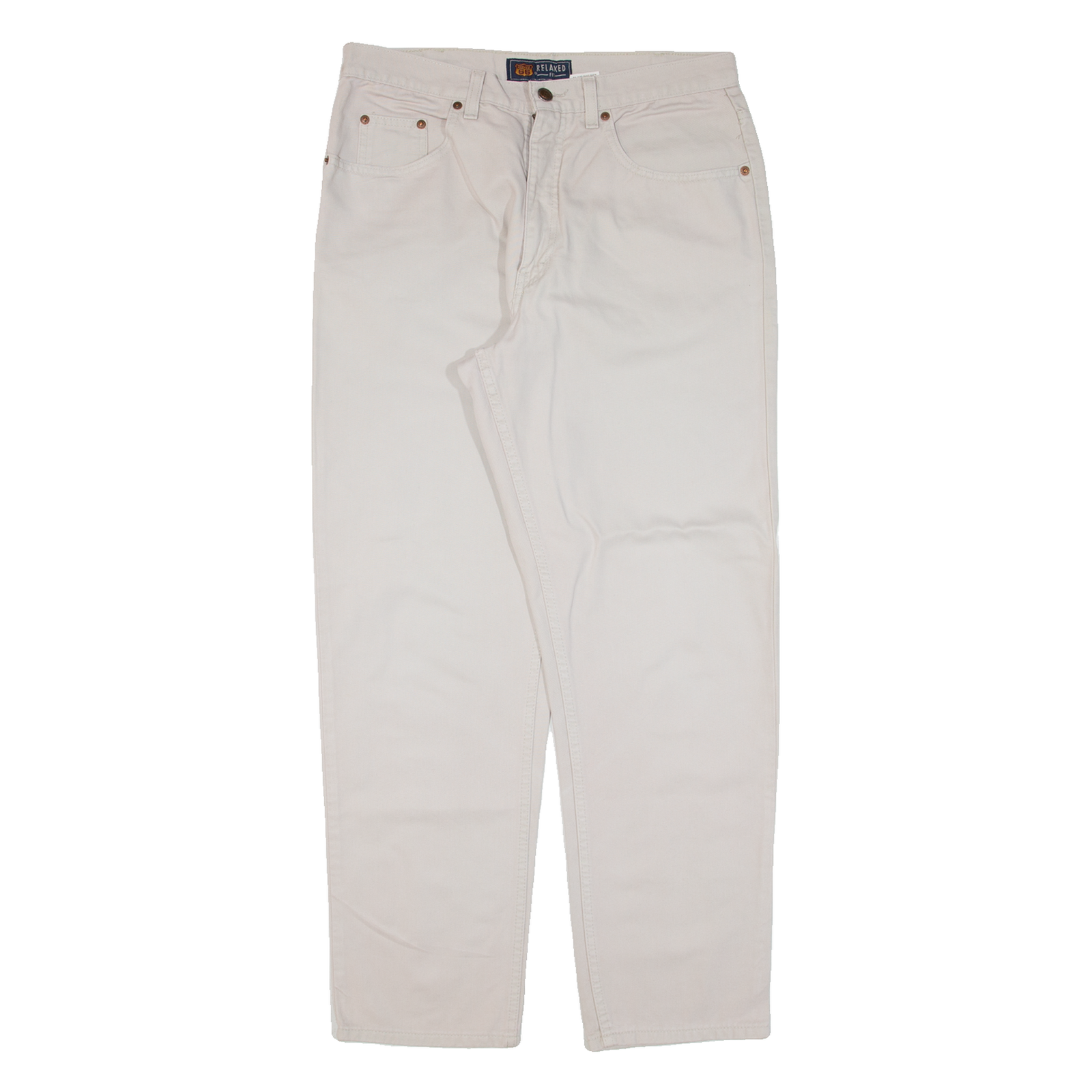 ROUTE 66 Mens Trousers Beige Relaxed Straight W32 L30 Refurbished - N/A refurbished available on Cerqular