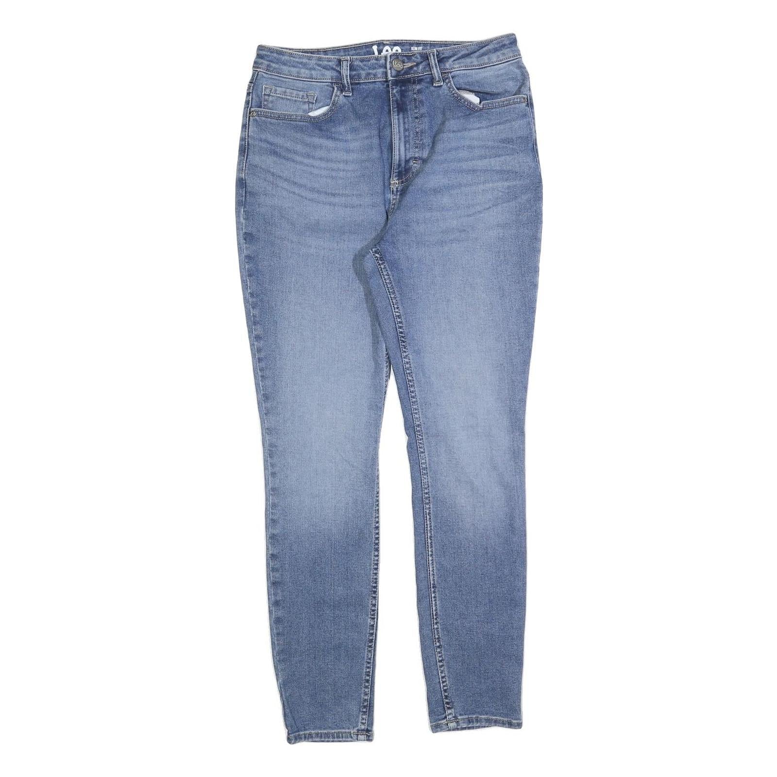 LEE Womens Slim Fit Blue Denim Jeans W28 L28 Cotton Zip Casual Classic Refurbished - N/A refurbished available on Cerqular