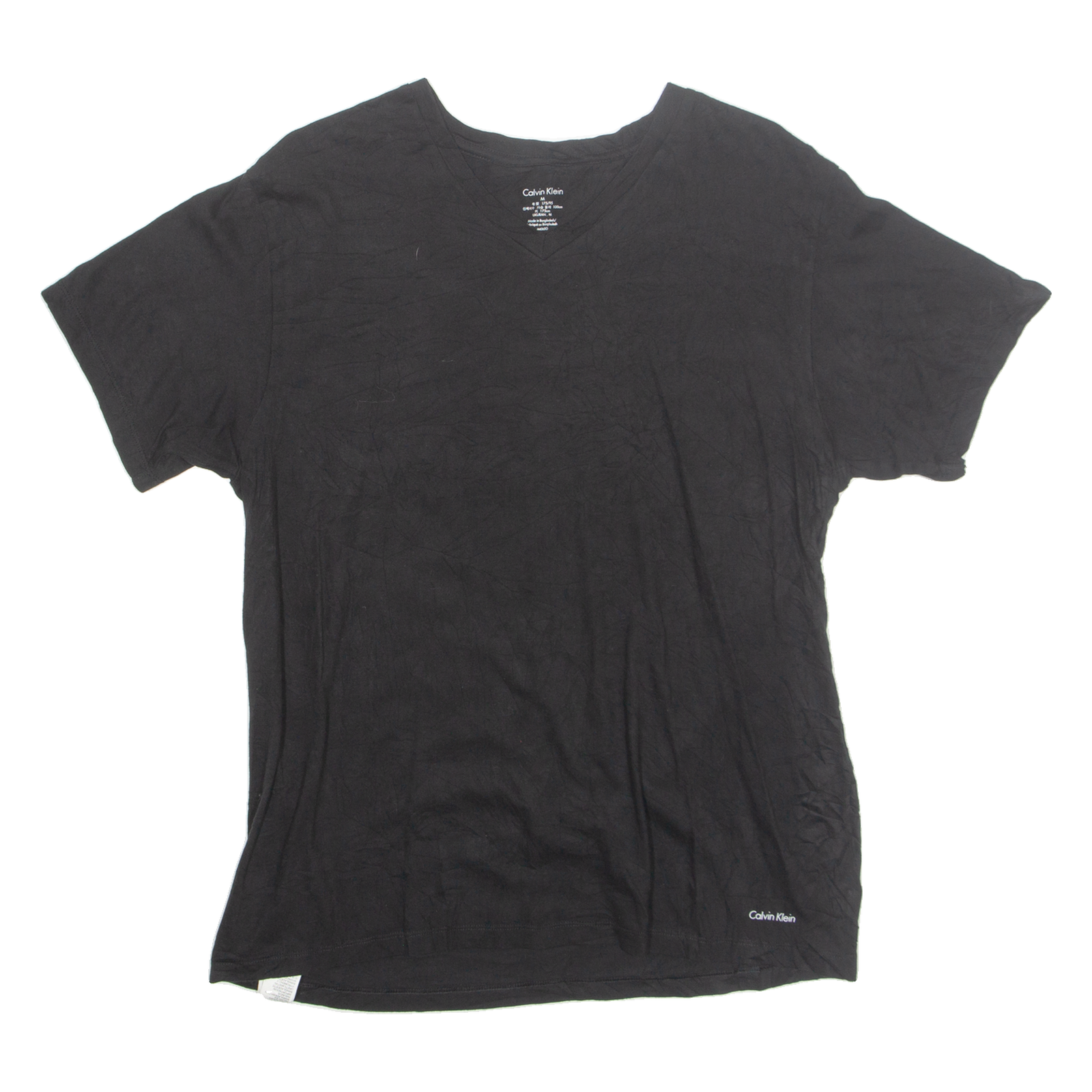 CALVIN KLEIN Mens T-Shirt Black V-Neck M Refurbished - N/A refurbished available on Cerqular