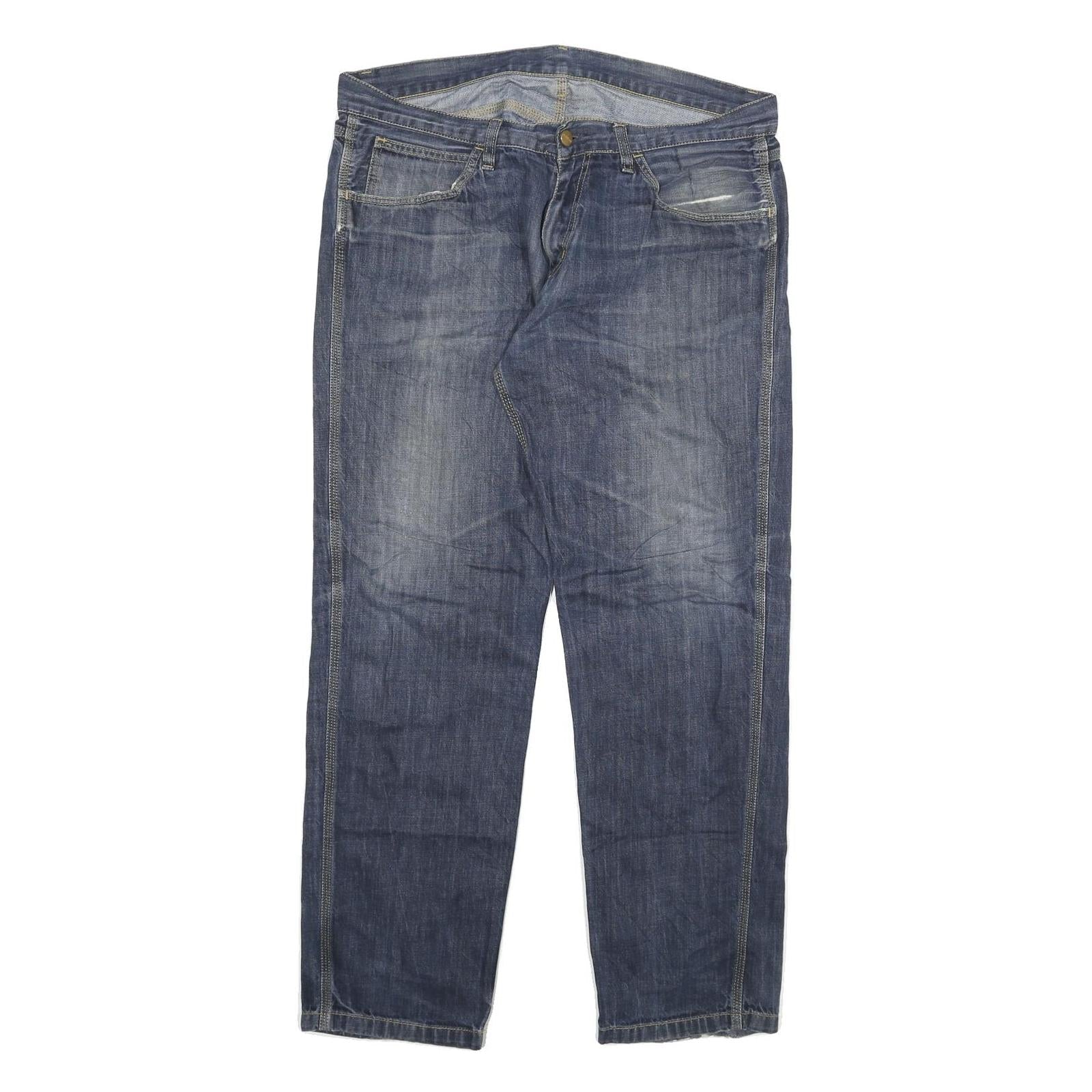 CARHARTT Mens Blue Regular Straight Denim Medium W36 L30 Workwear Jeans Refurbished - N/A refurbished available on Cerqular
